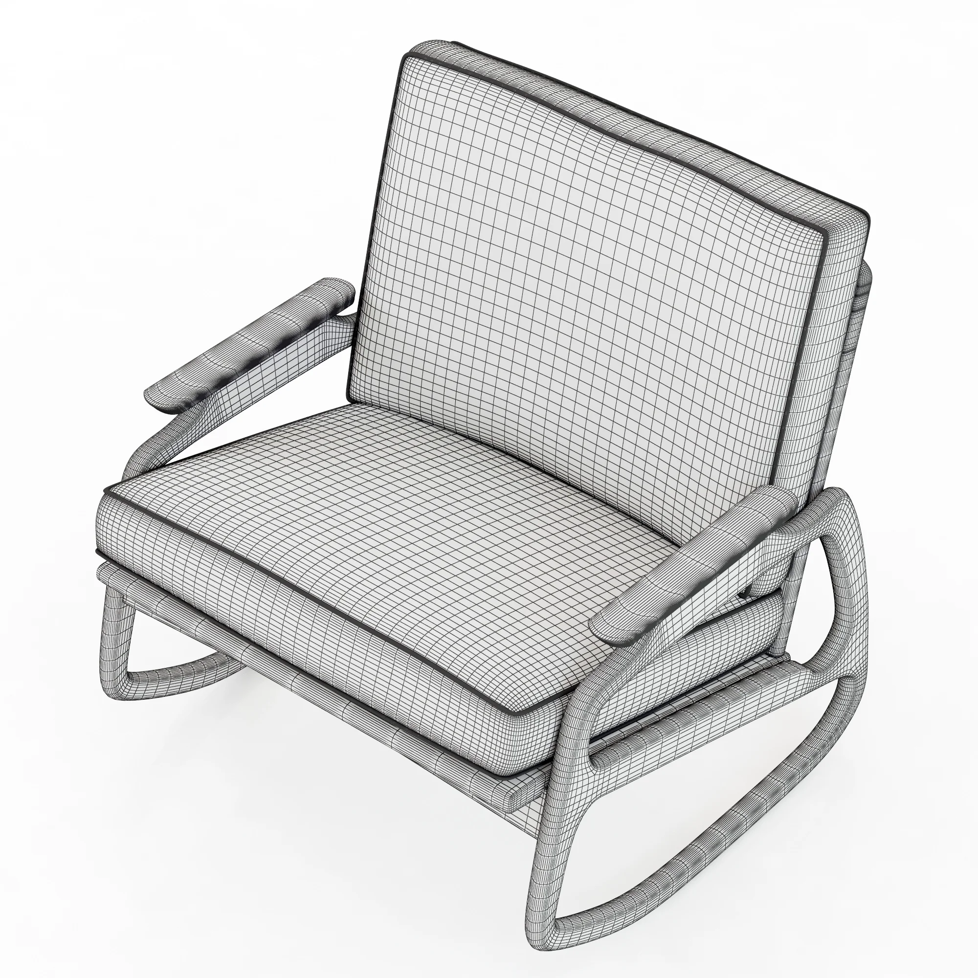 Baxter Ingrid Rocking Armchair — 3D model preview 10
