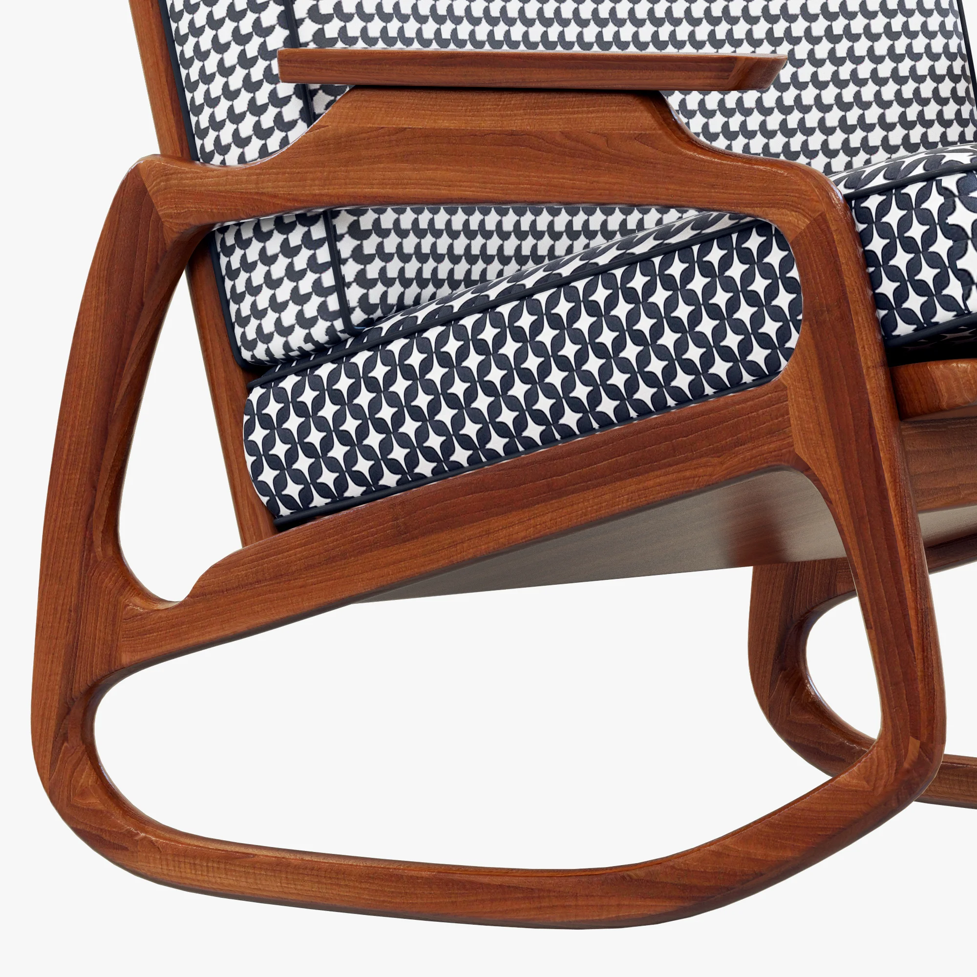 Baxter Ingrid Rocking Armchair — 3D model preview 11