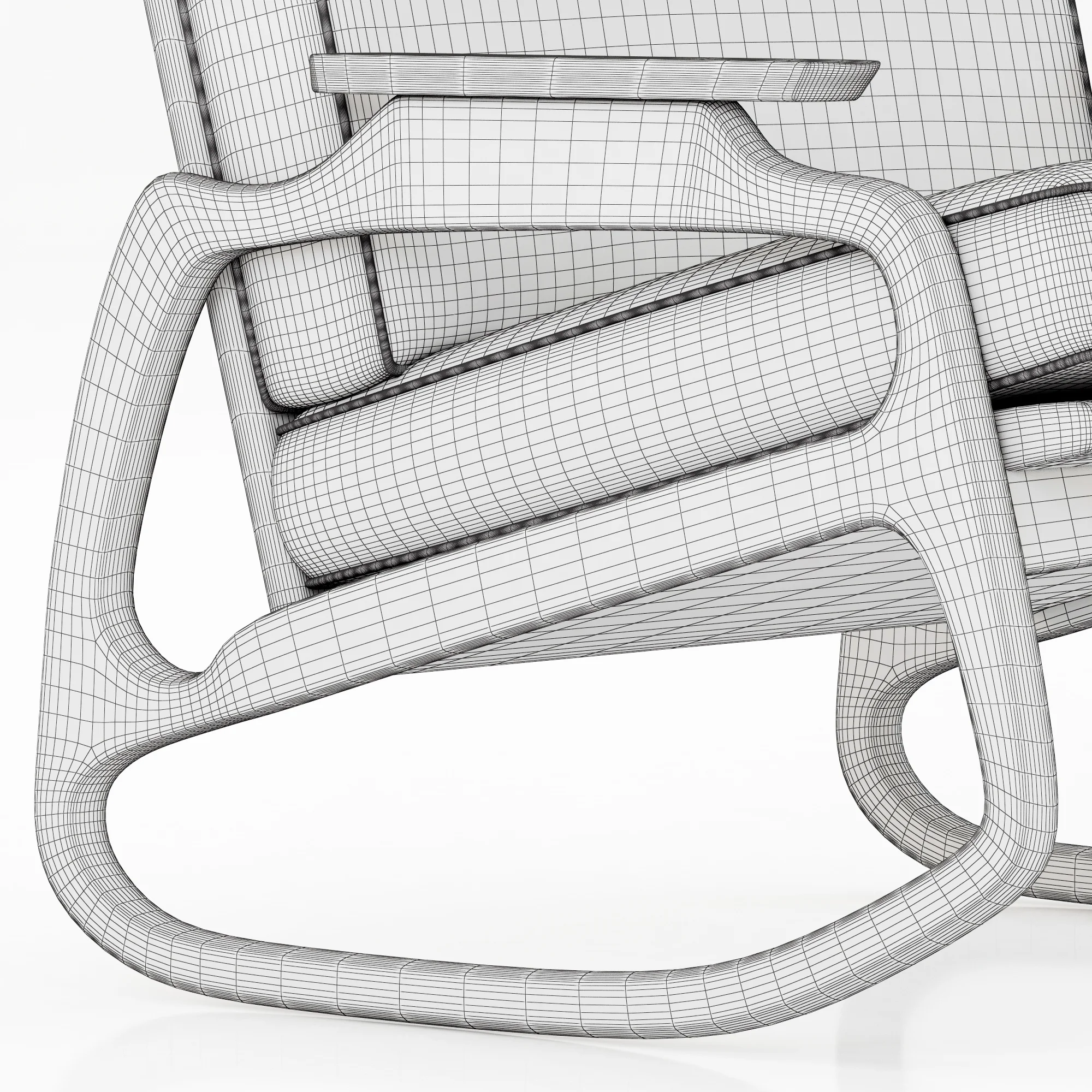 Baxter Ingrid Rocking Armchair — 3D model preview 12