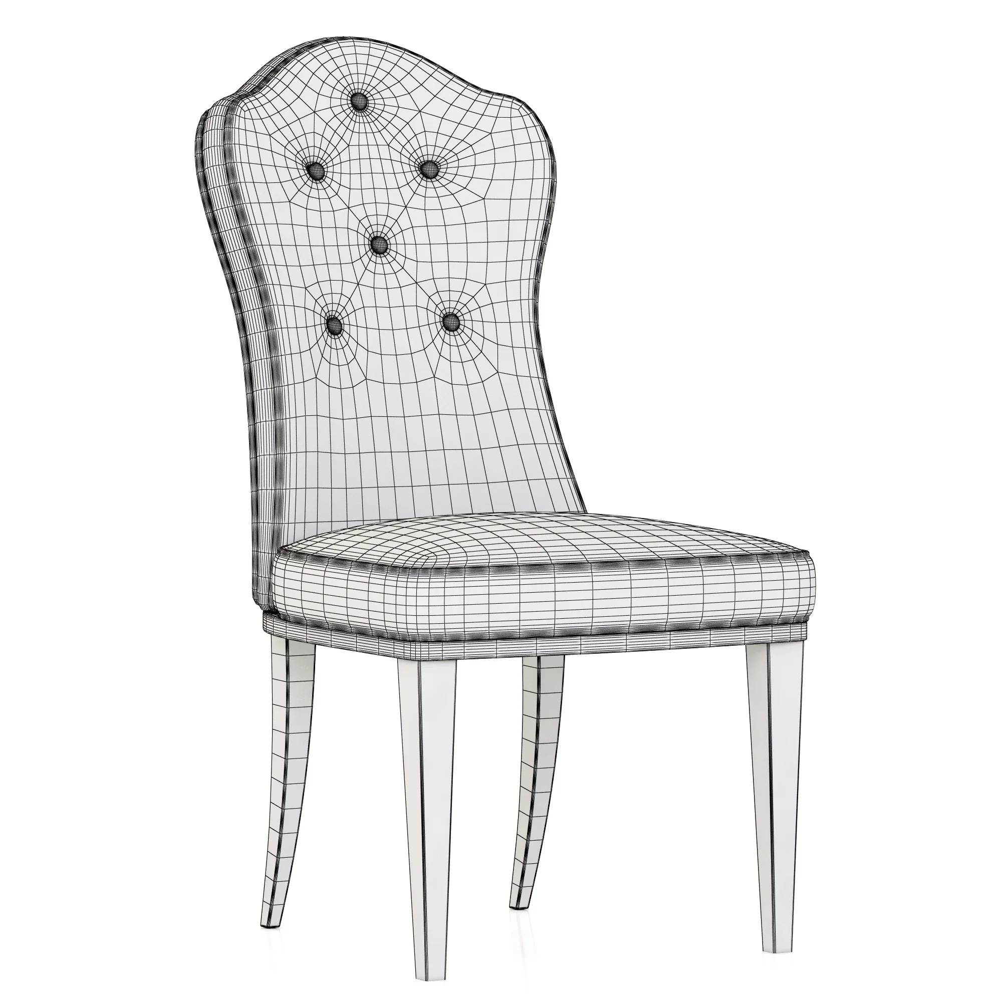 Bernhardt Haven Side Chair — 3D model preview 2