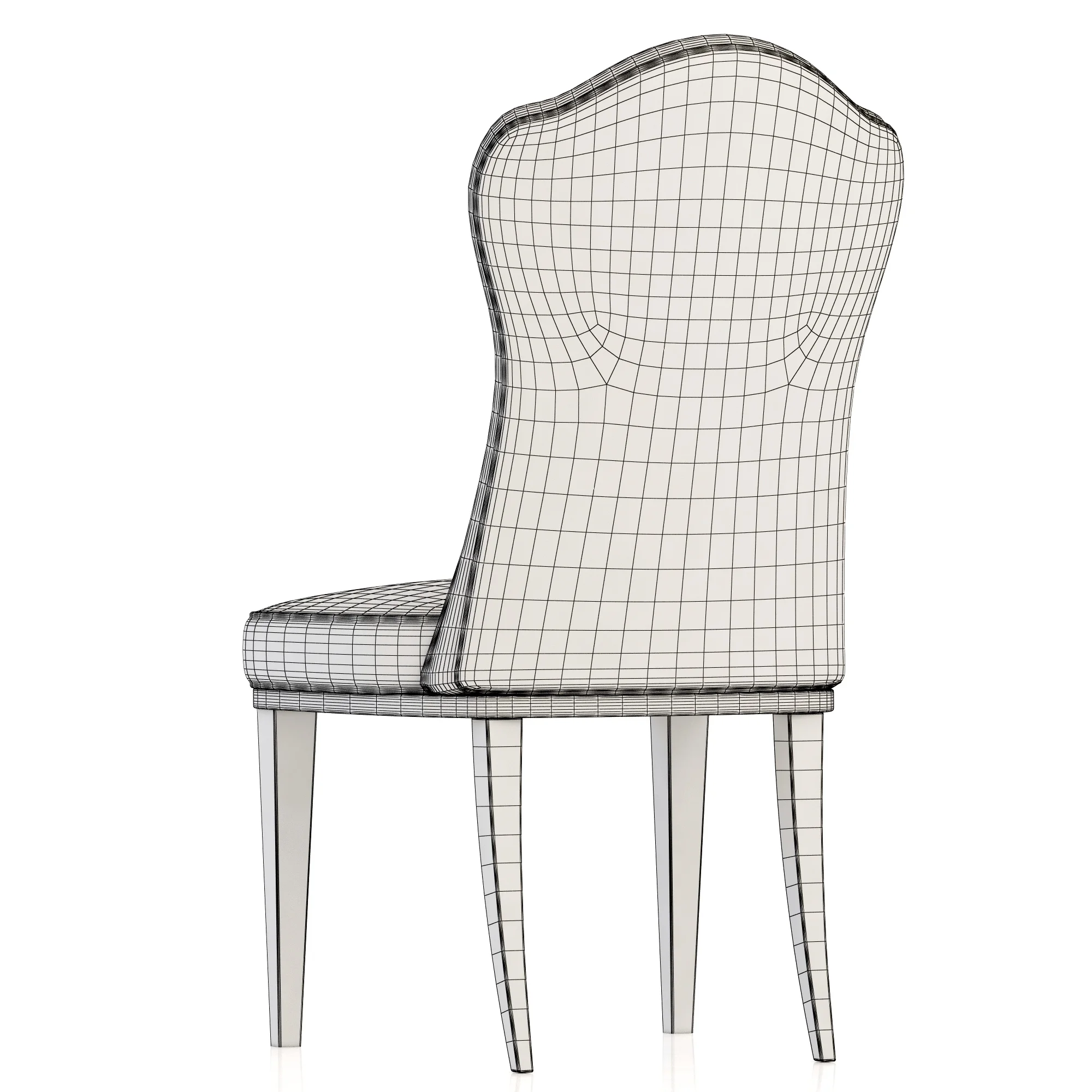 Bernhardt Haven Side Chair — 3D model preview 7