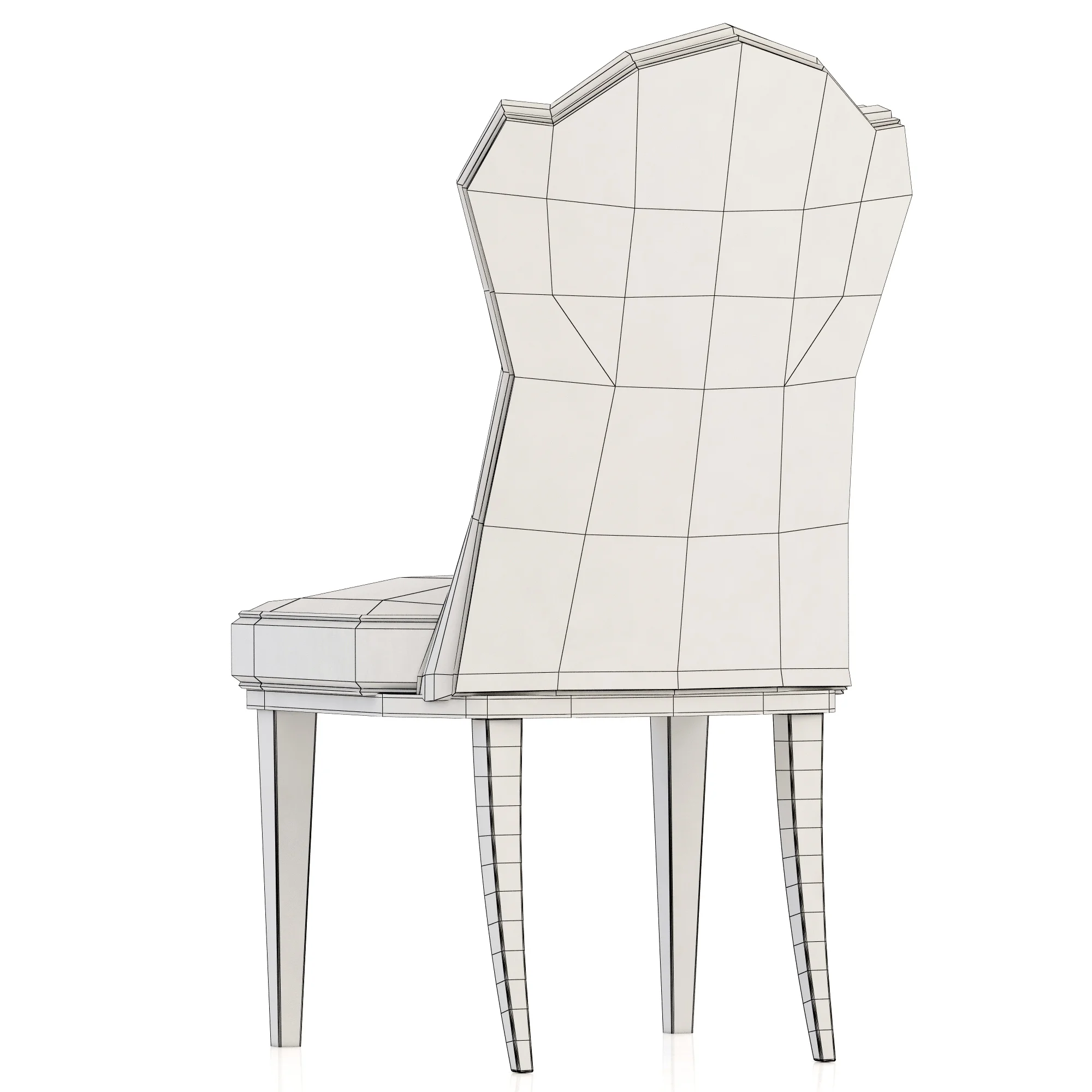 Bernhardt Haven Side Chair — 3D model preview 8