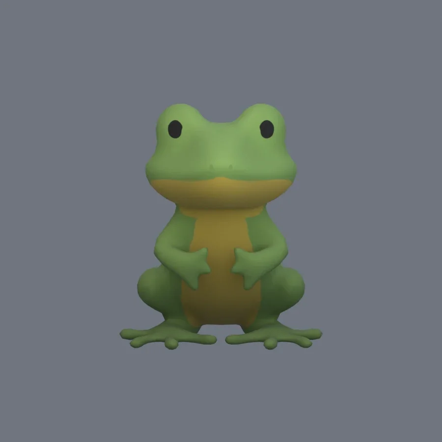 Stylized Animal Frog, 3D model preview 1