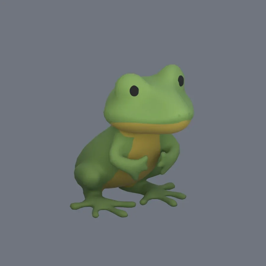 Stylized Animal Frog, 3D model preview 2