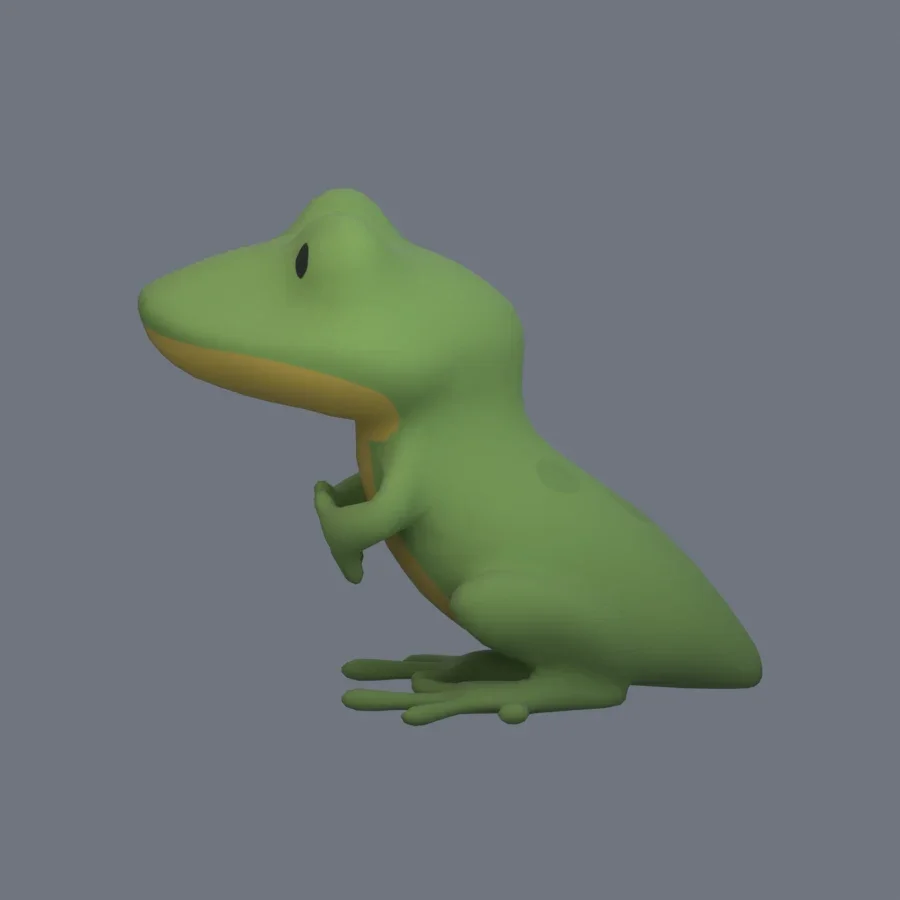 Stylized Animal Frog, 3D model preview 3