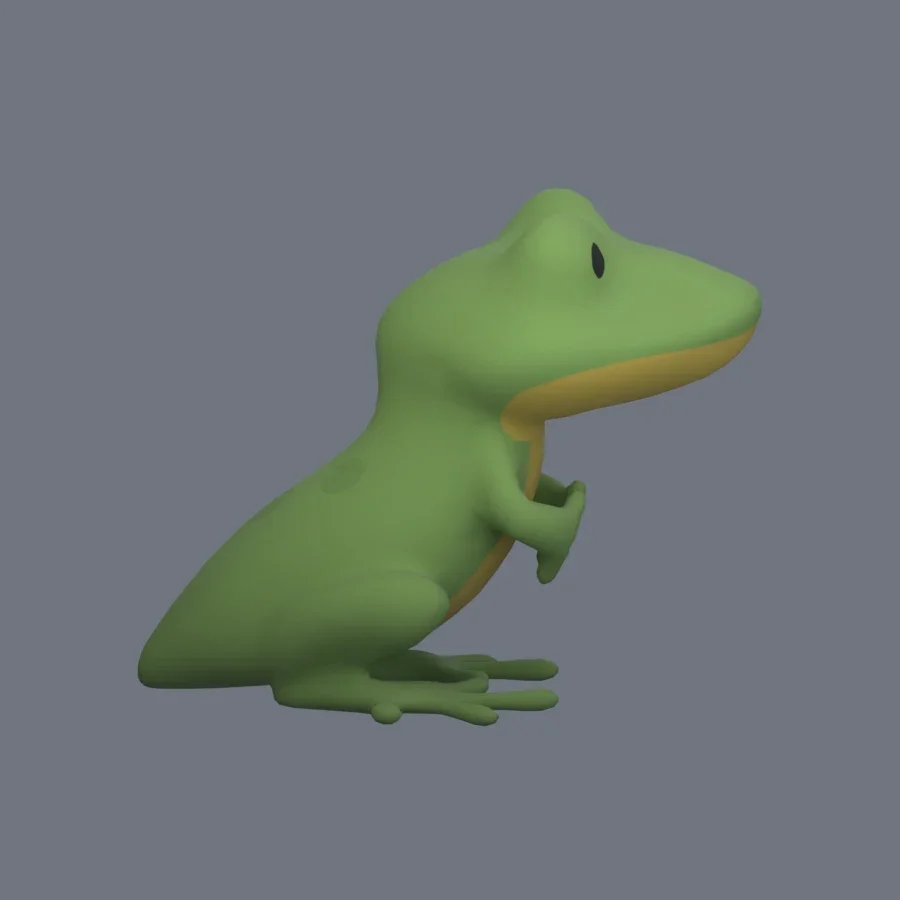 Stylized Animal Frog, 3D model preview 5