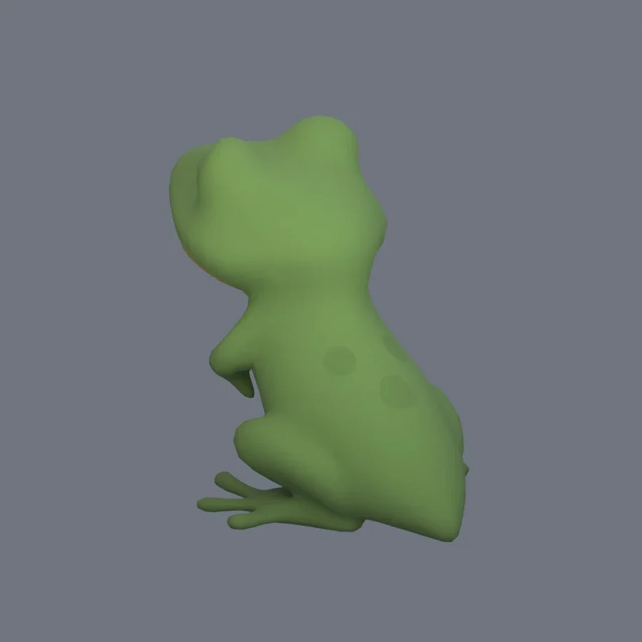Stylized Animal Frog, 3D model preview 6