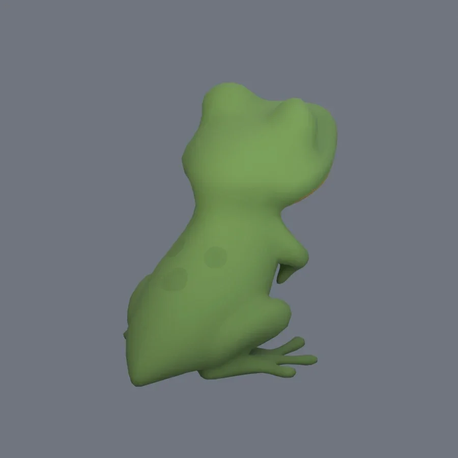Stylized Animal Frog, 3D model preview 7