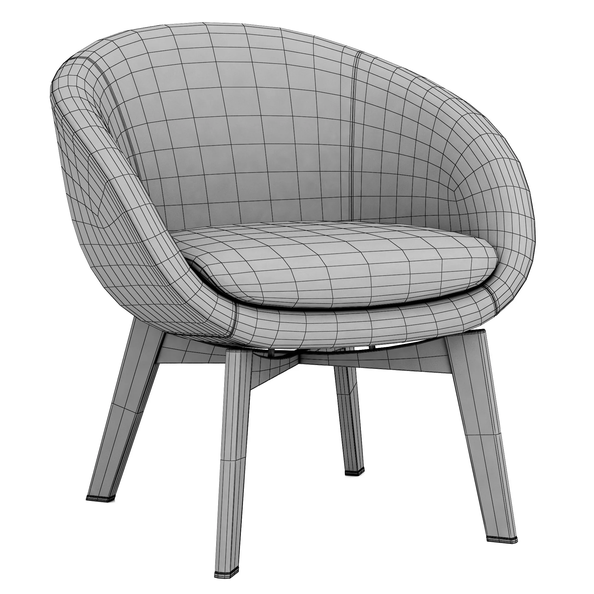 Minotti Russell Lounge — 3D model preview 7
