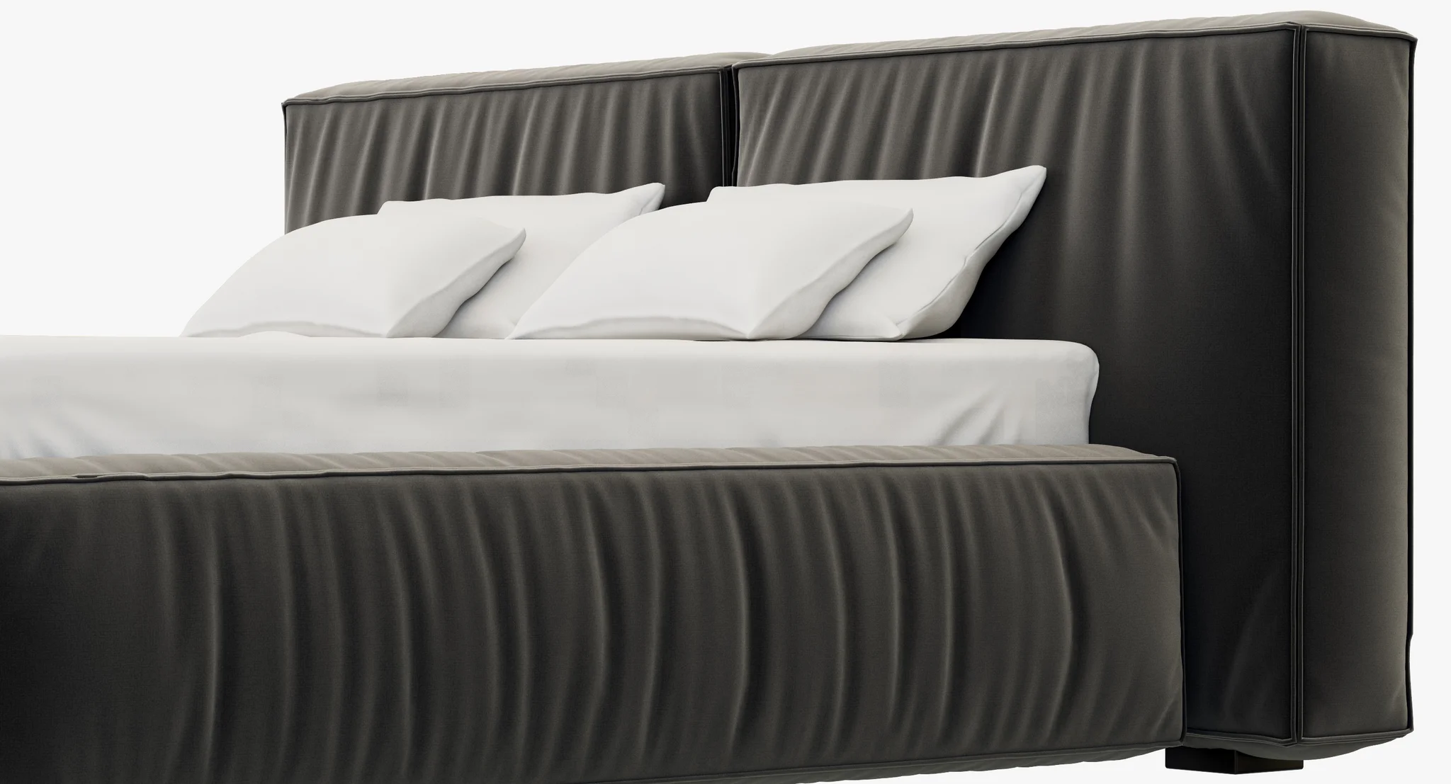 RH Teen Sona Upholstered Platform Bed — 3D model preview 2