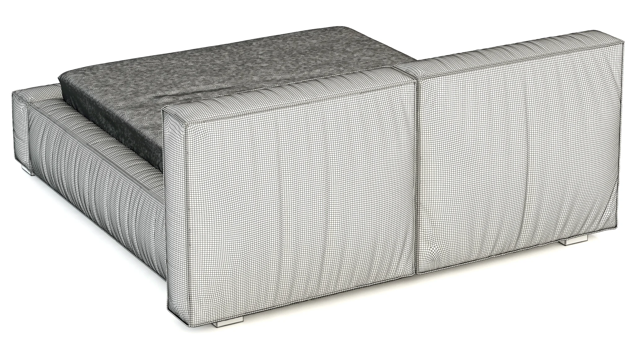RH Teen Sona Upholstered Platform Bed — 3D model preview 9