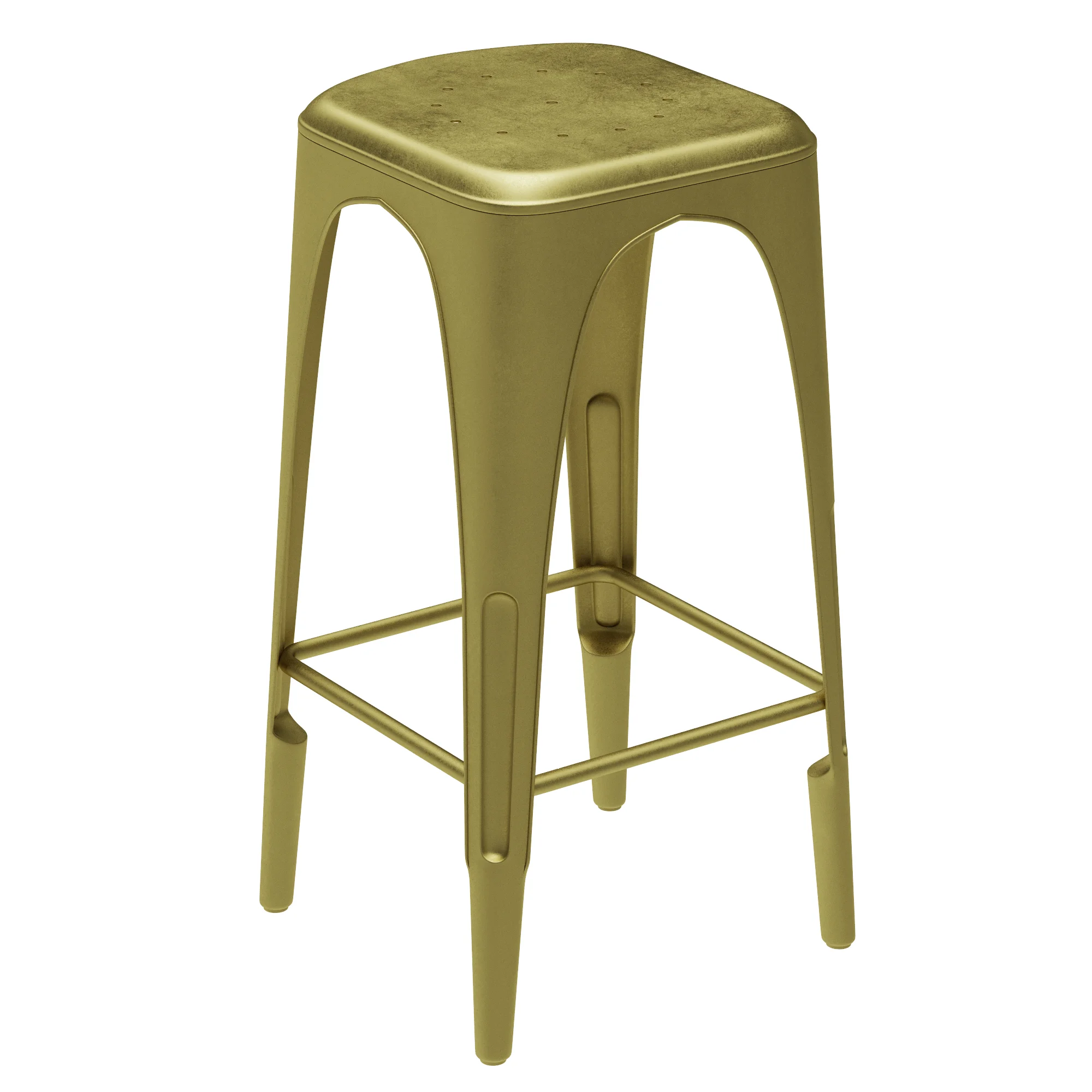 Restoration Hardware Remy Backless Stool — 3D model preview 1