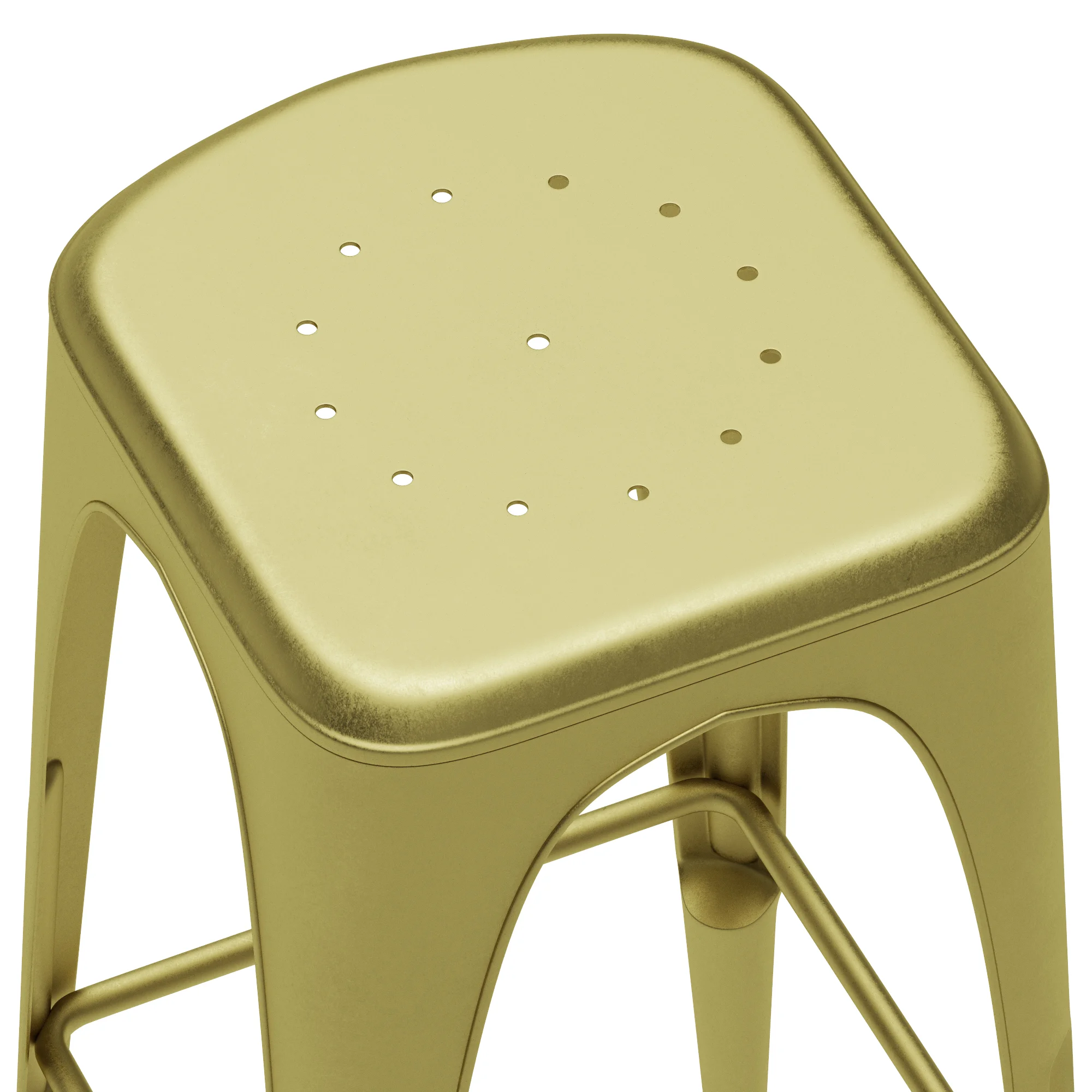 Restoration Hardware Remy Backless Stool — 3D model preview 4