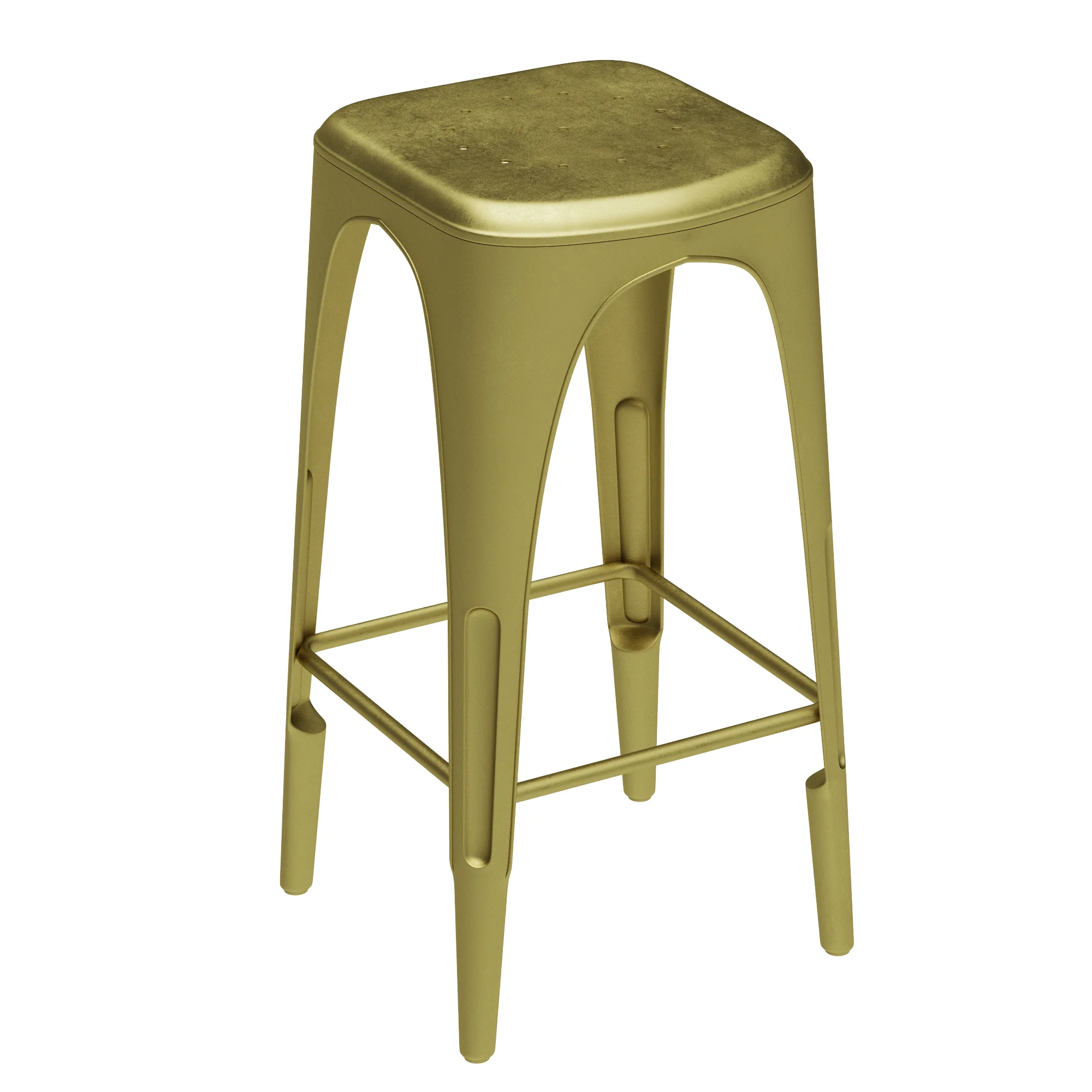 Restoration Hardware Remy Backless Stool — 3D model preview 5