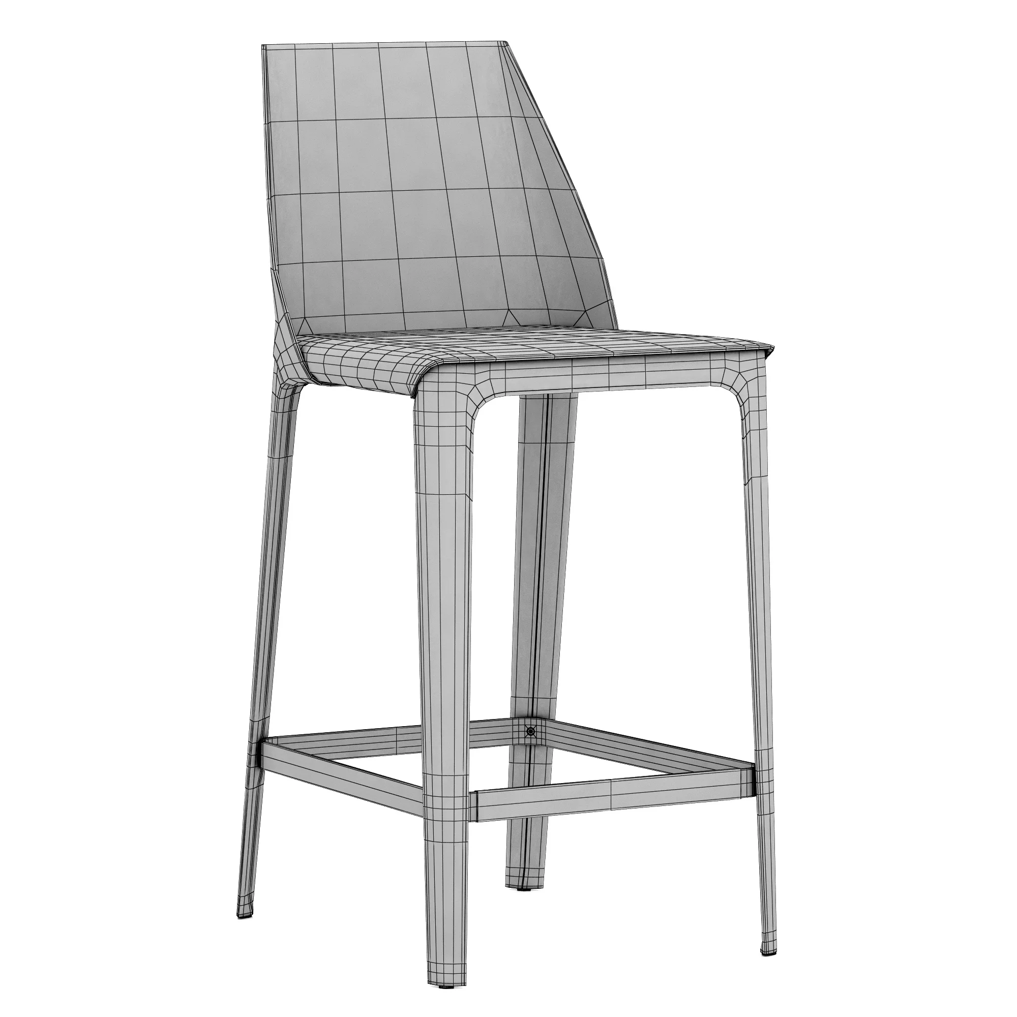 Flexform Stool Isabel — 3D model preview 8