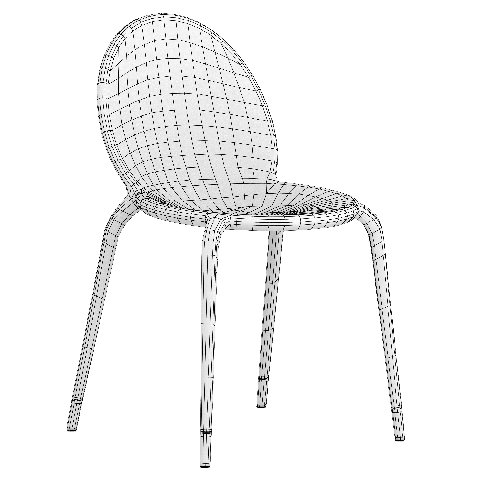 Roche Bobois Loop Chair Crystal — 3D model preview 7