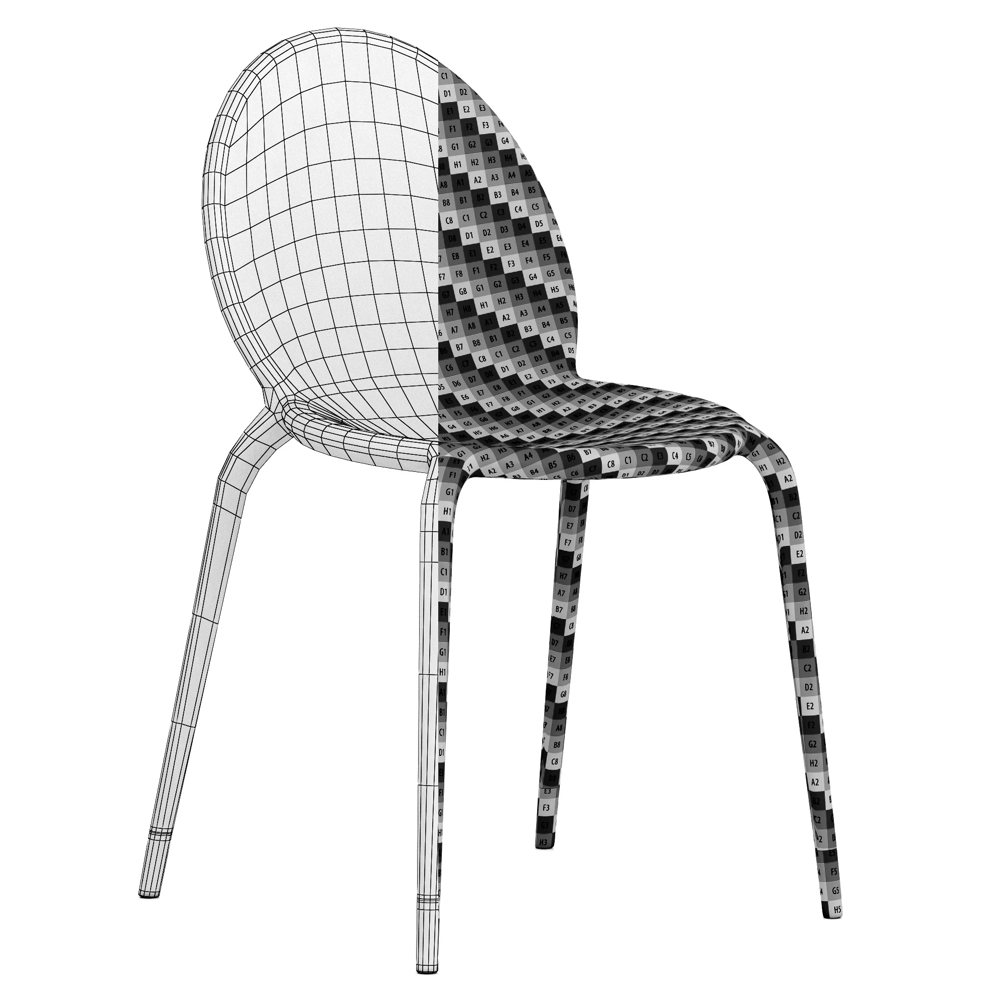 Roche Bobois Loop Chair Crystal — 3D model preview 8