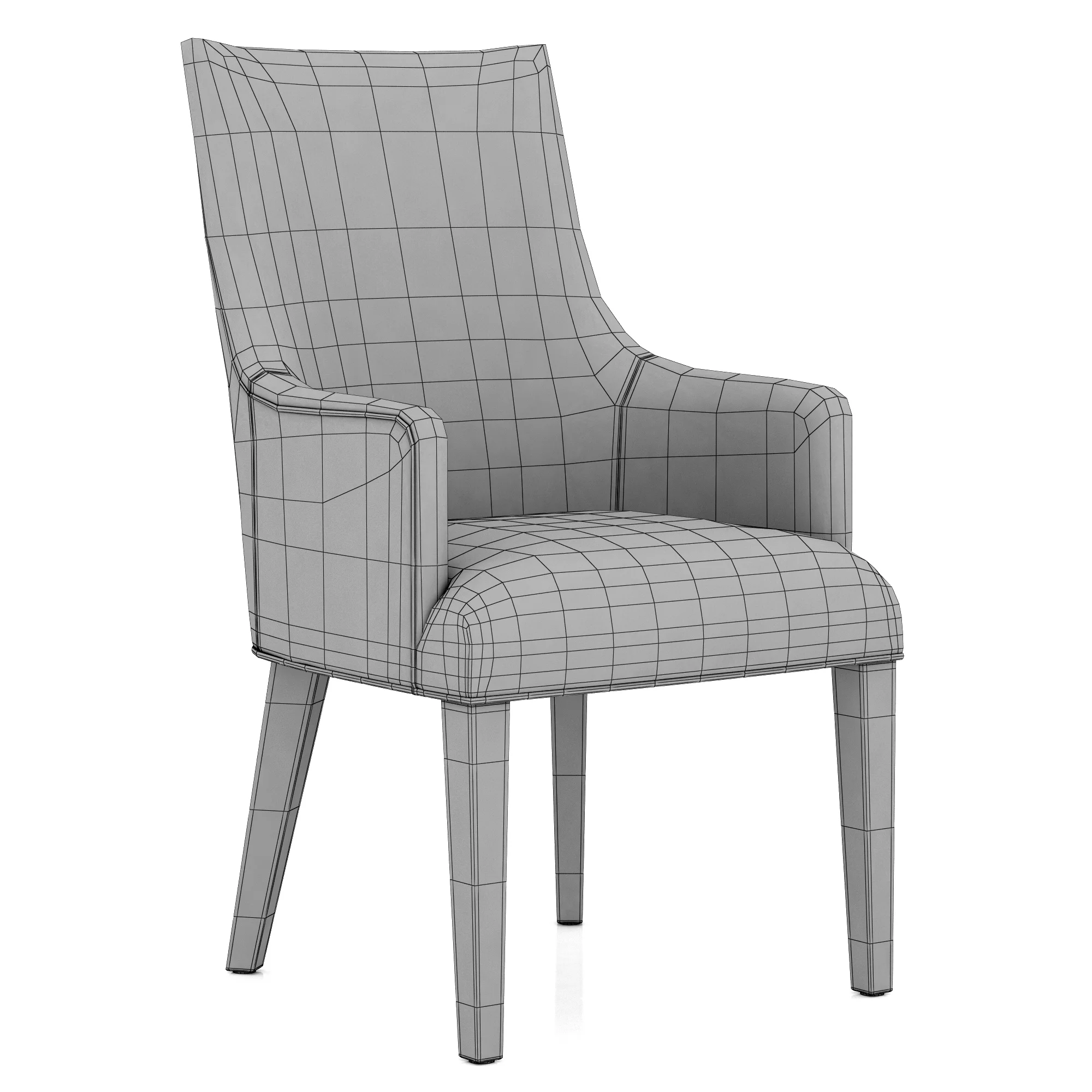 Restoration Hardware Ella Leather Armchair — 3D model preview 11