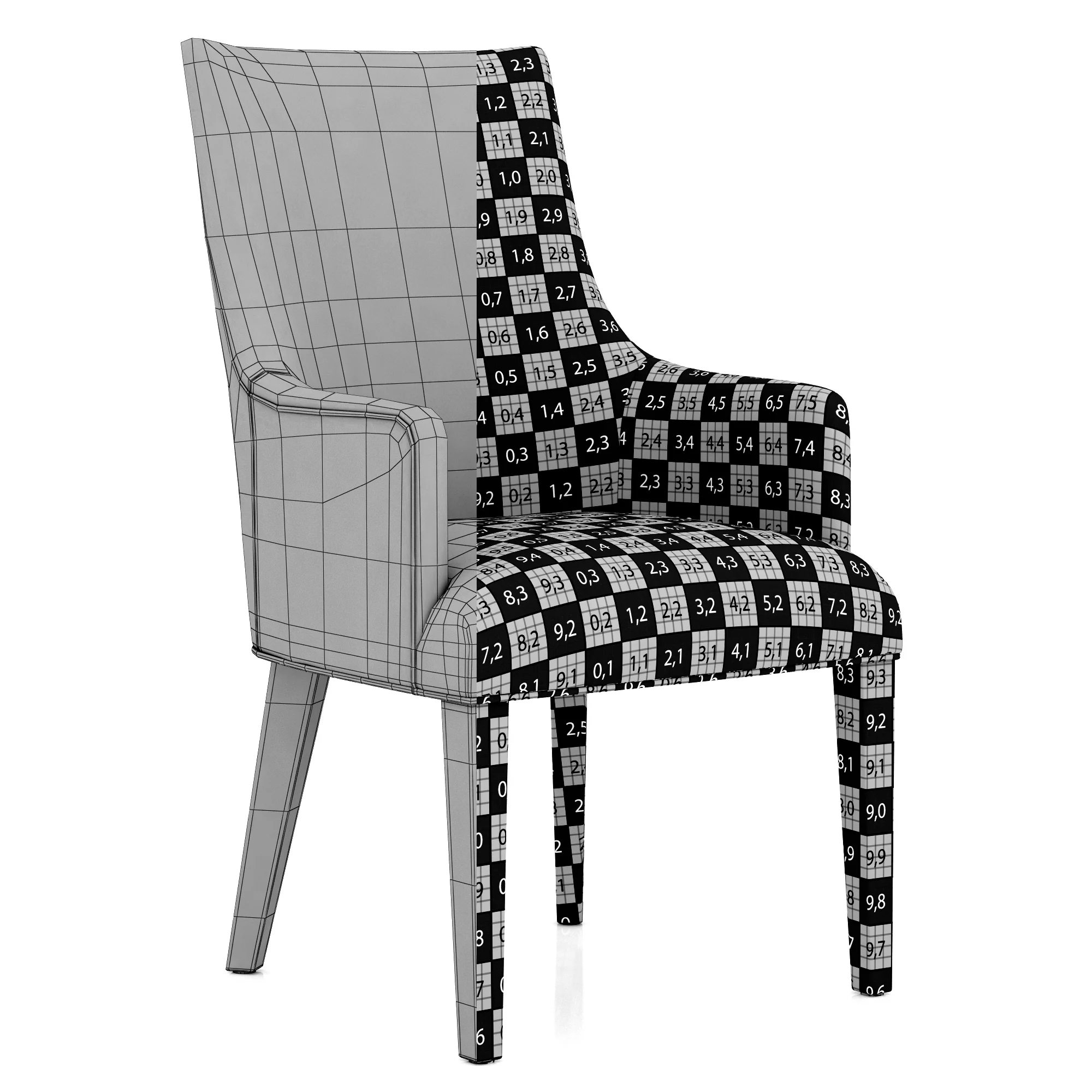 Restoration Hardware Ella Leather Armchair — 3D model preview 13