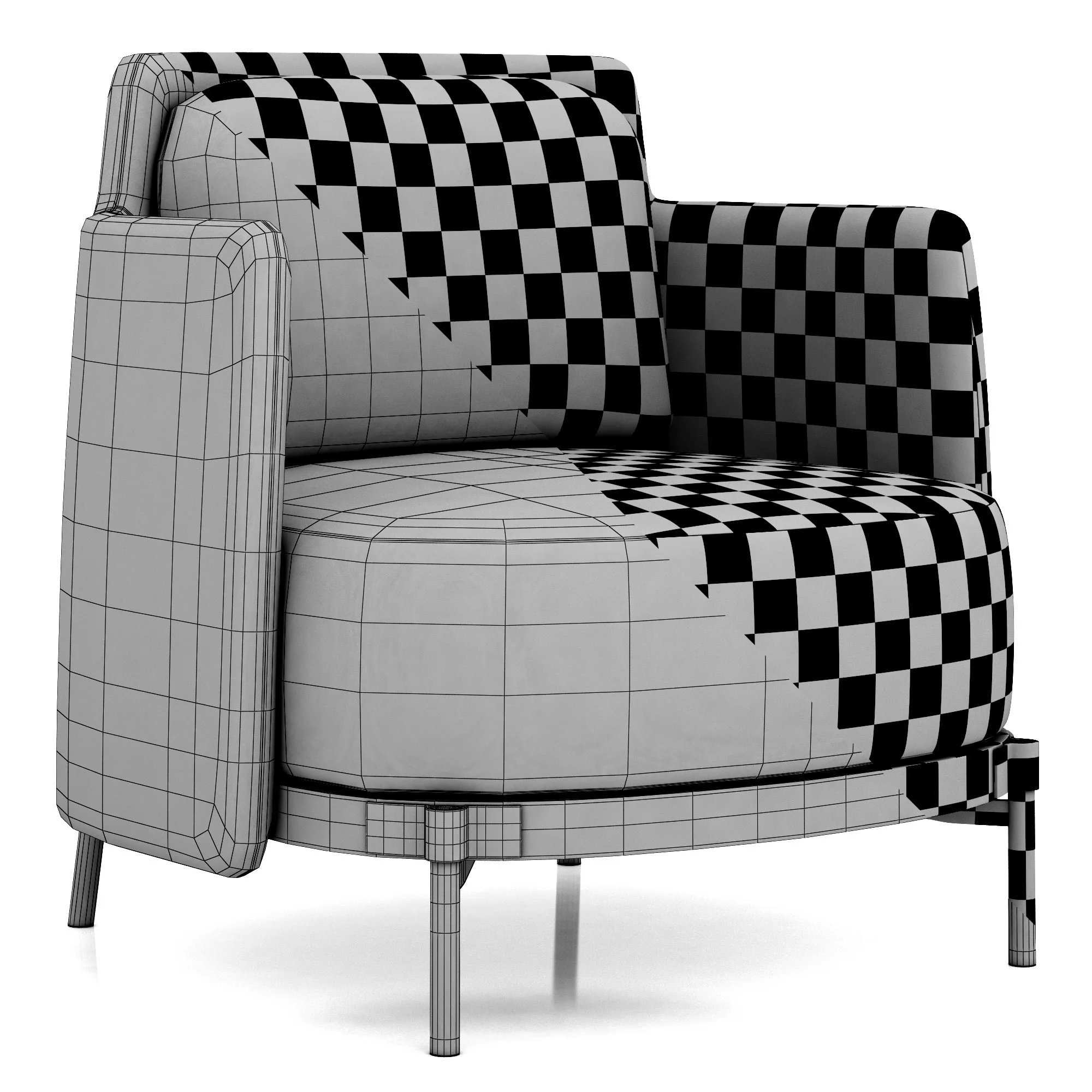 Minotti Tape Armchair — 3D model preview 8