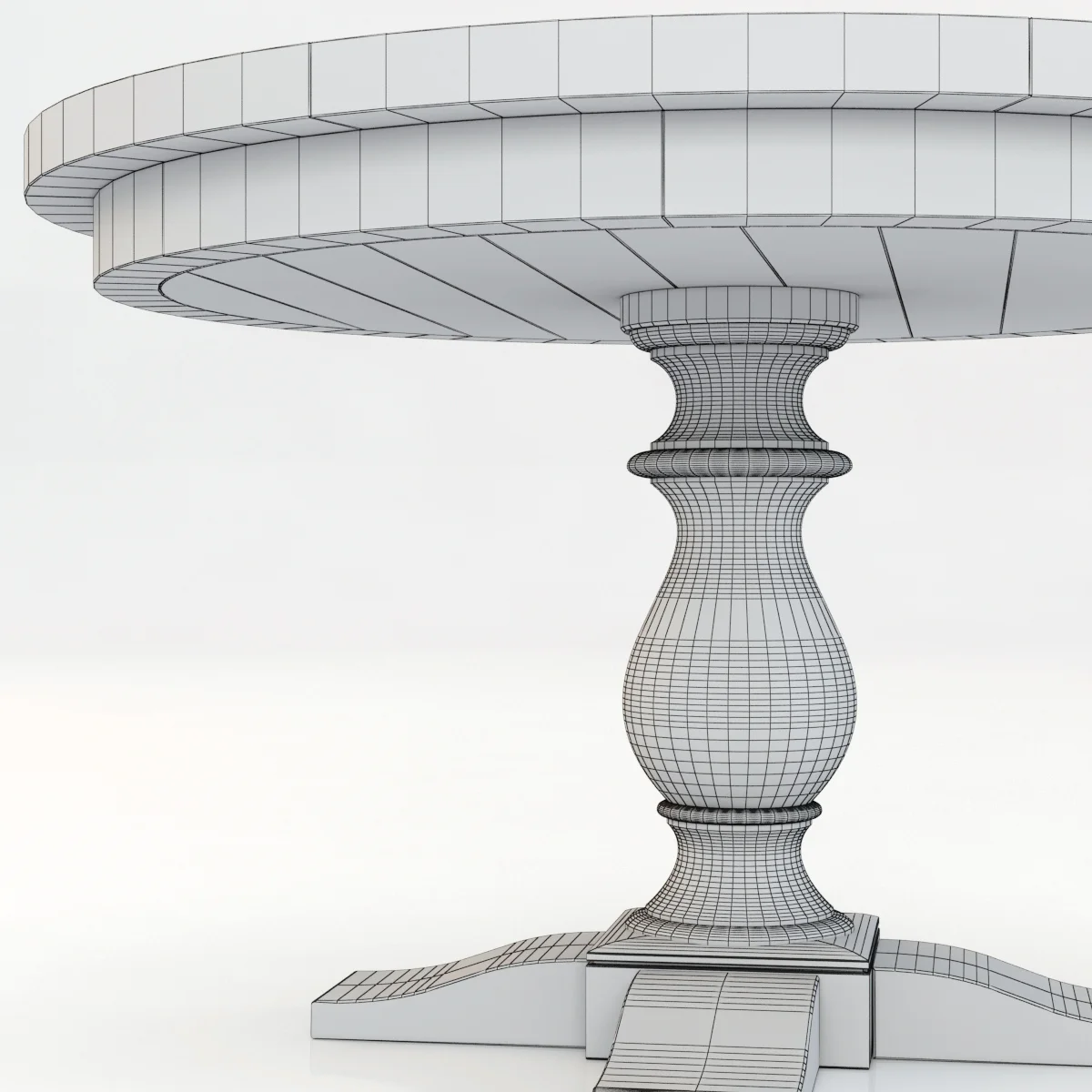 Restoration Hardware Monastery Round Dining Table — 3D model preview 3