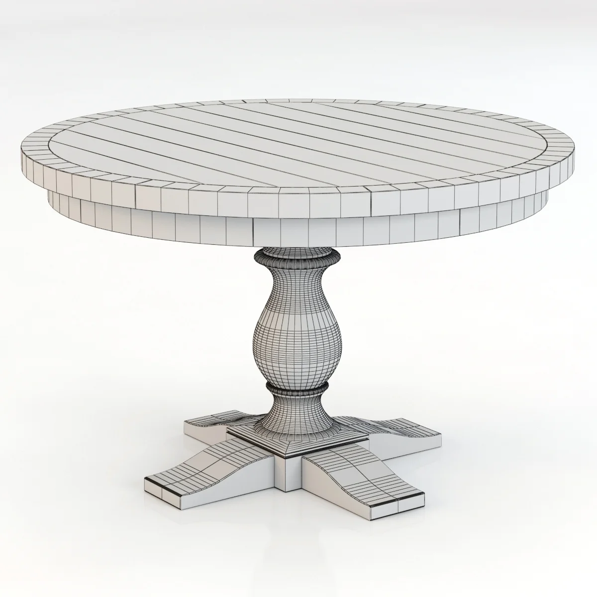 Restoration Hardware Monastery Round Dining Table — 3D model preview 5