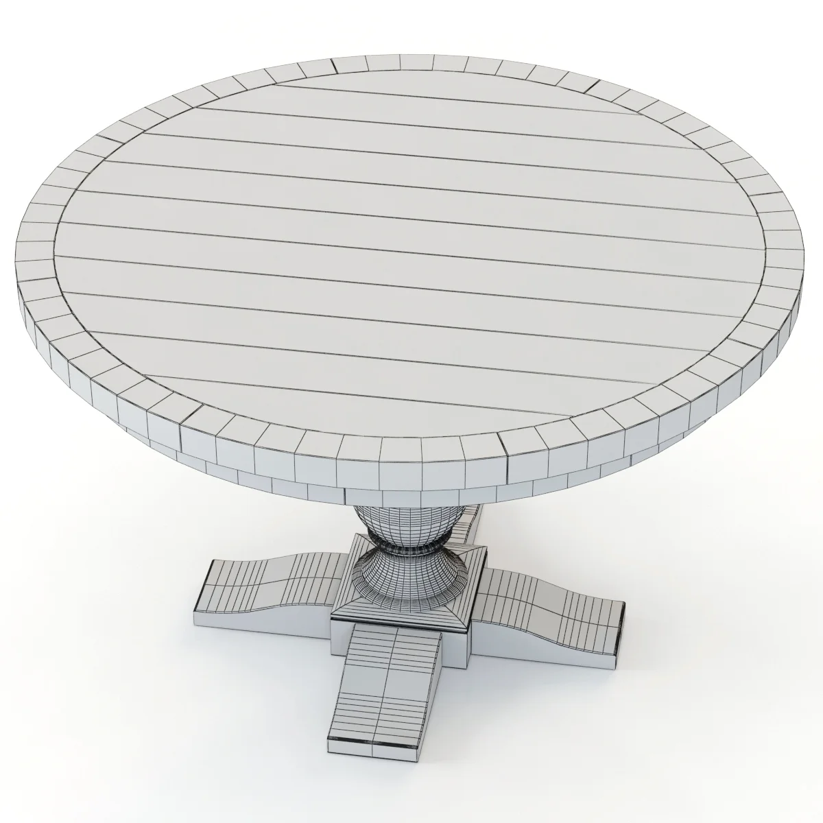 Restoration Hardware Monastery Round Dining Table — 3D model preview 7