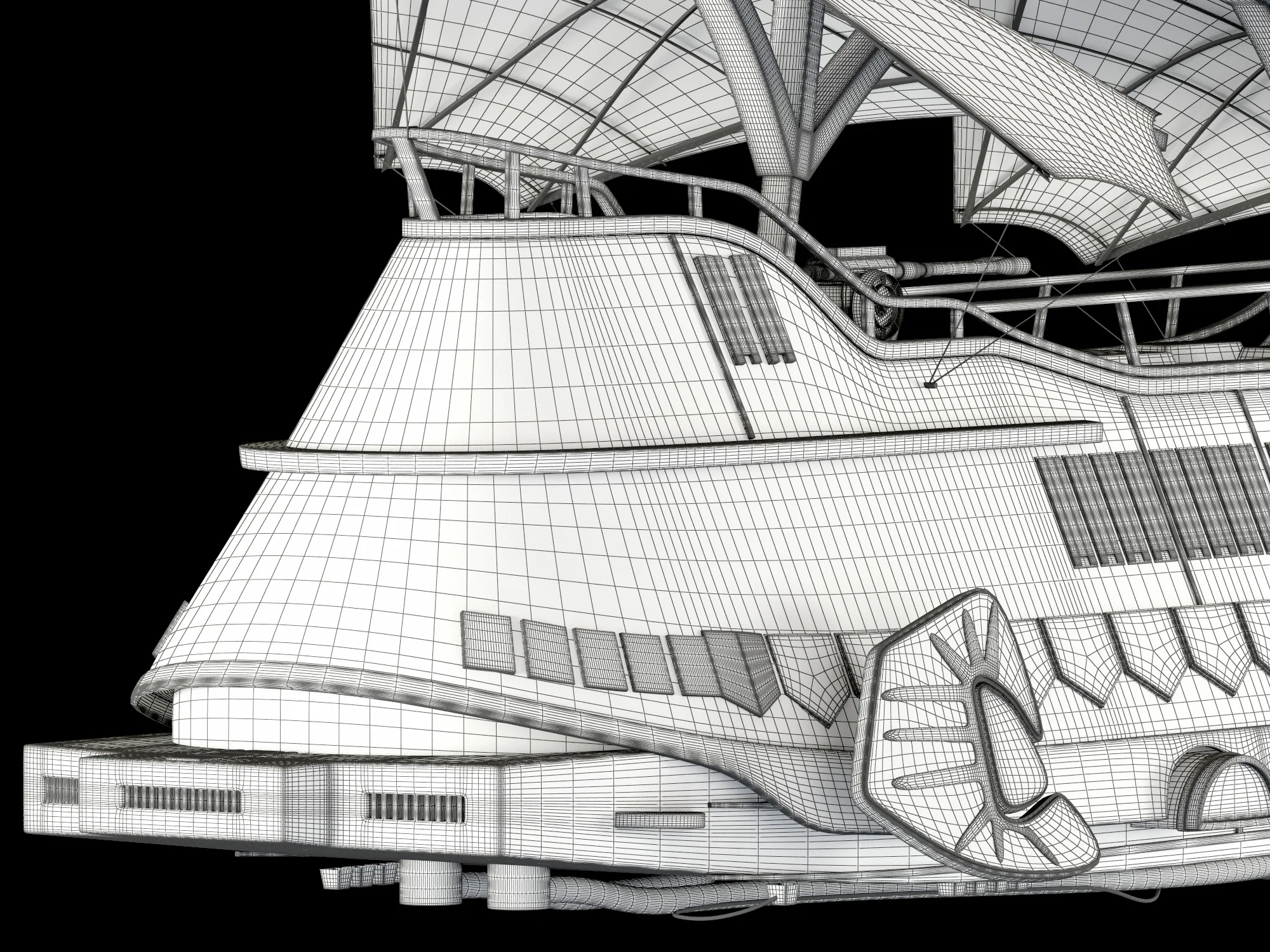 Jabba Sail Barge — 3D model preview 2
