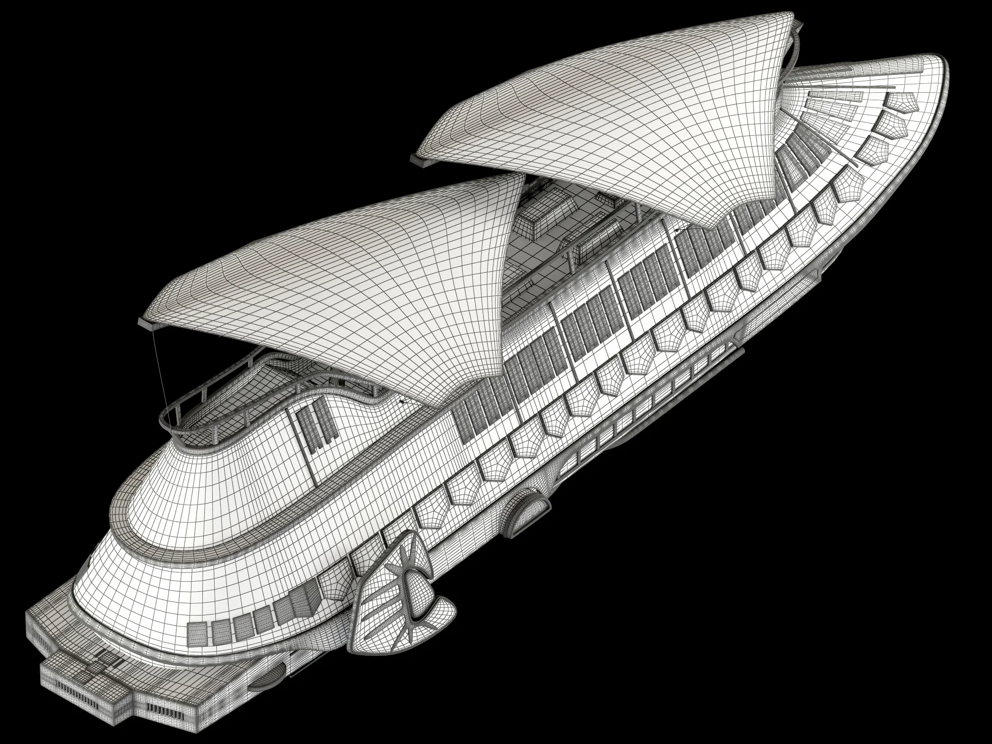 Jabba Sail Barge — 3D model preview 11