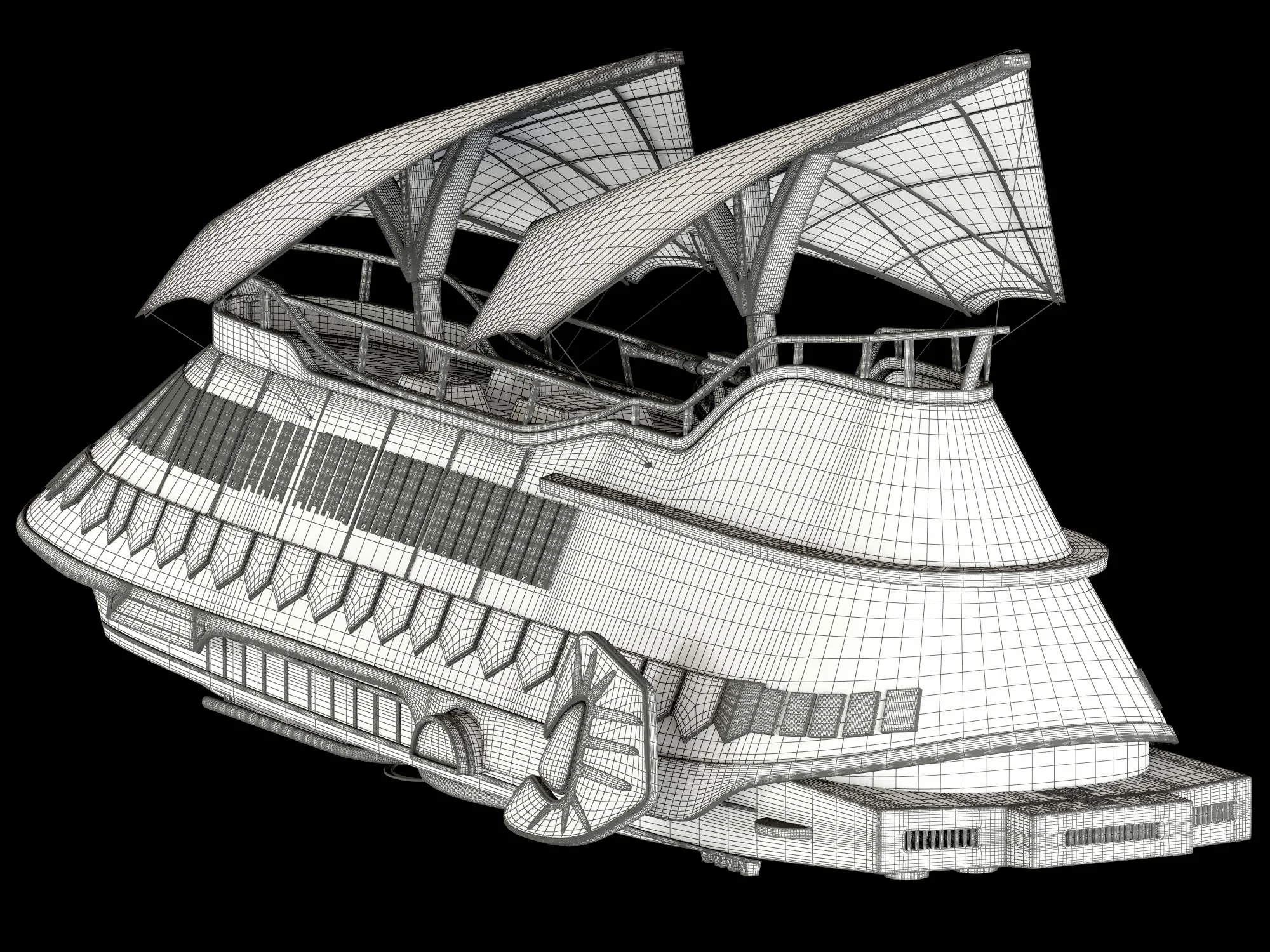 Jabba Sail Barge — 3D model preview 22