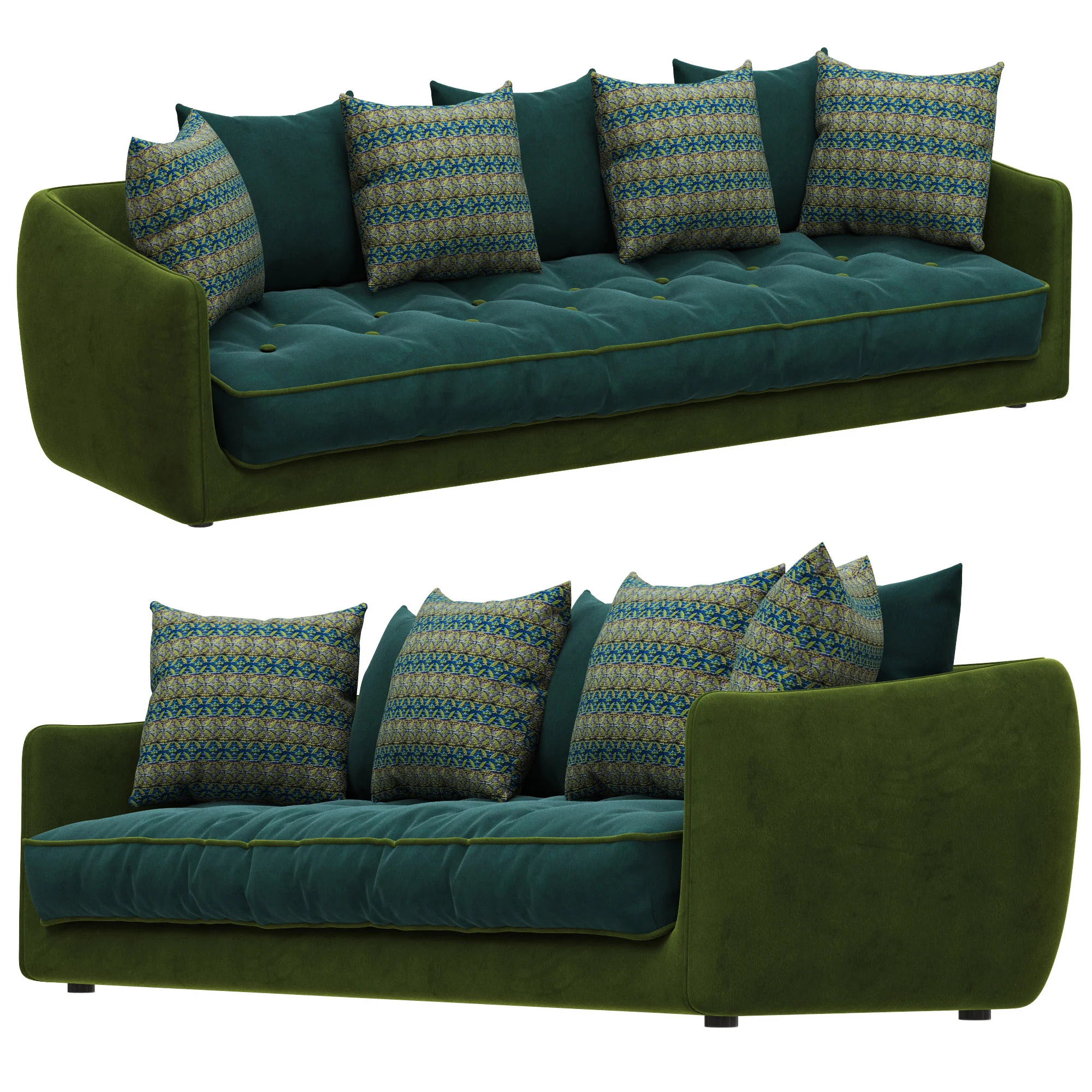 Roche Bobois COCOON LARGE 3 SEAT SOFA — 3D model preview 2
