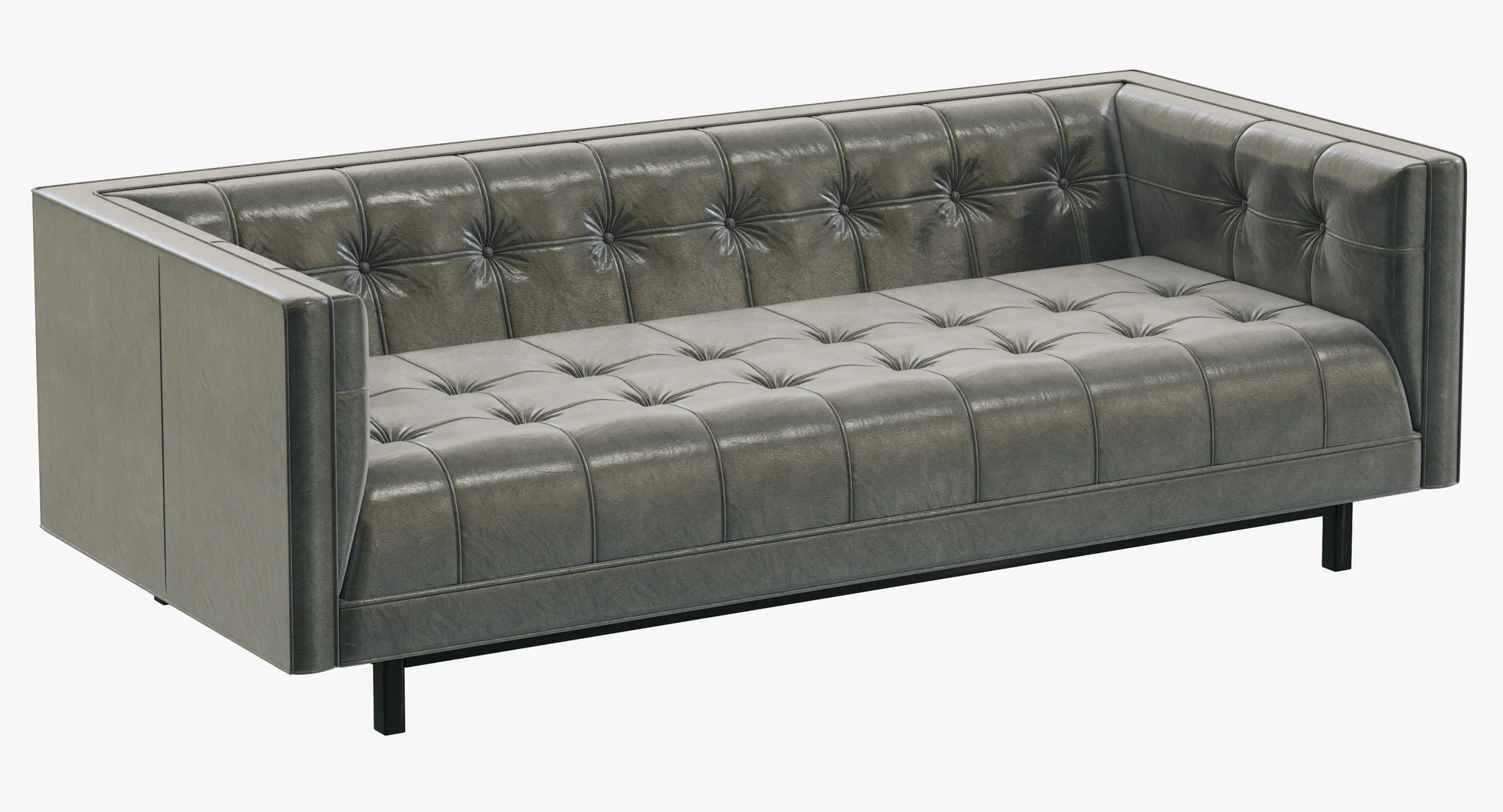 Restoration Hardware Madison Leather Sofa — 3D model preview 1