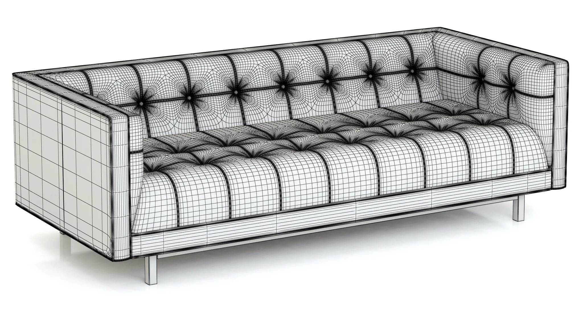 Restoration Hardware Madison Leather Sofa — 3D model preview 3