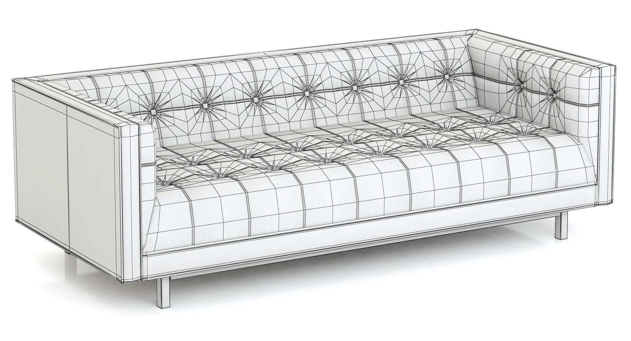 Restoration Hardware Madison Leather Sofa — 3D model preview 4