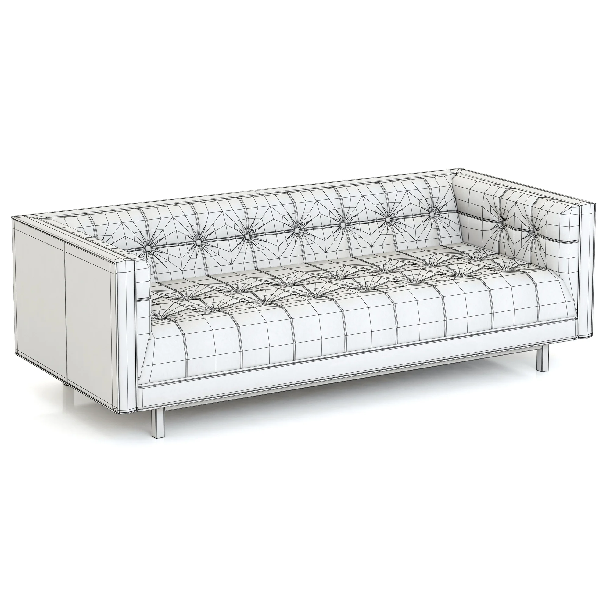 Restoration Hardware Madison Leather Sofa — 3D model preview 5