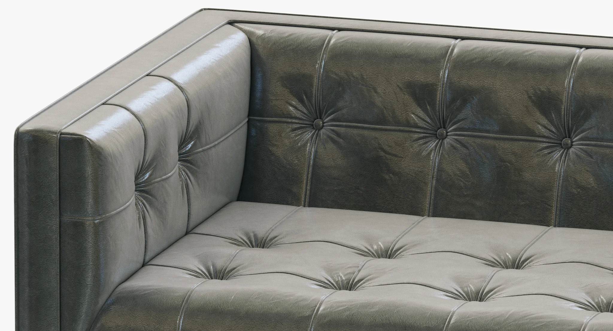 Restoration Hardware Madison Leather Sofa — 3D model preview 7