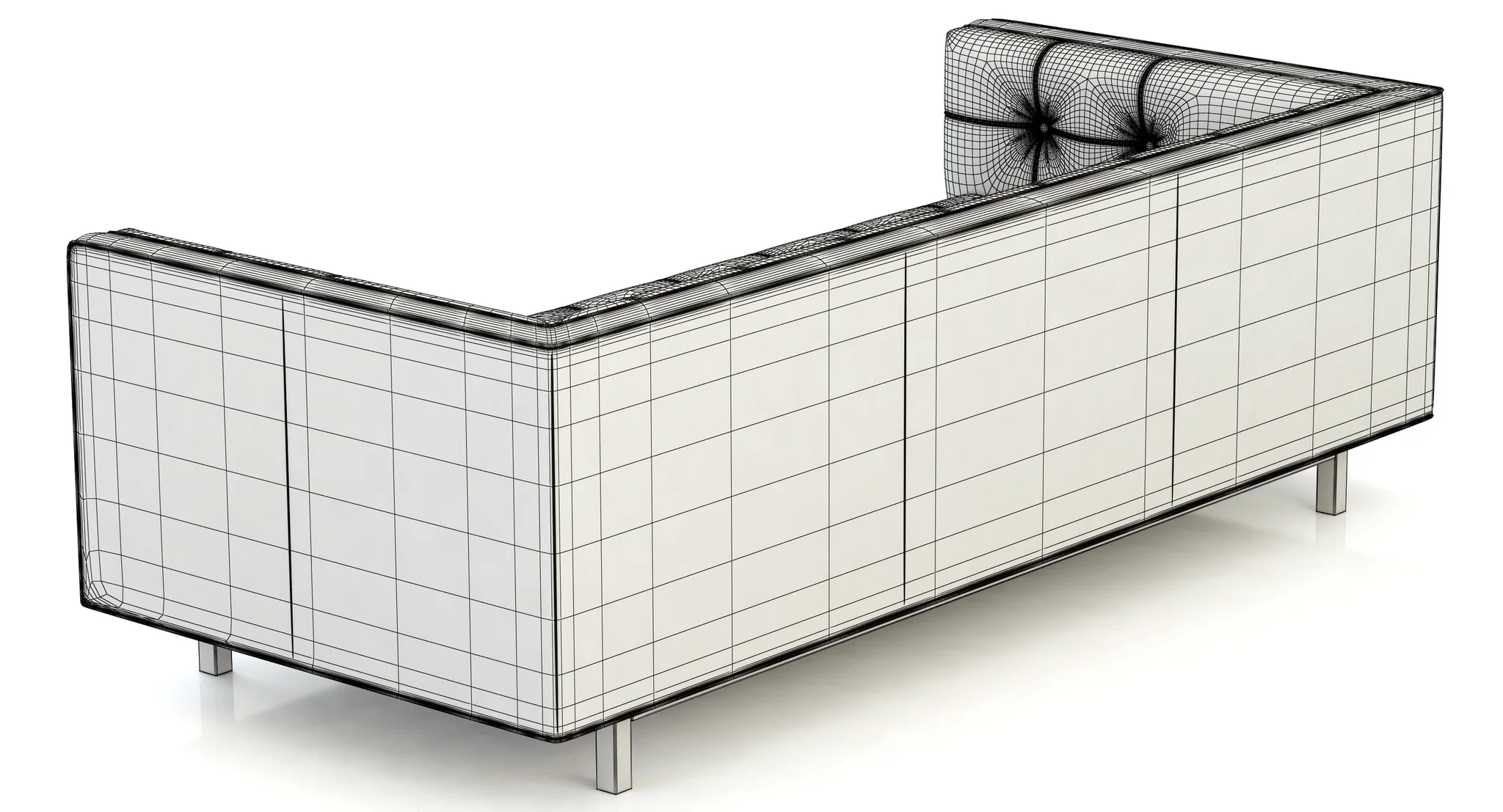 Restoration Hardware Madison Leather Sofa — 3D model preview 9