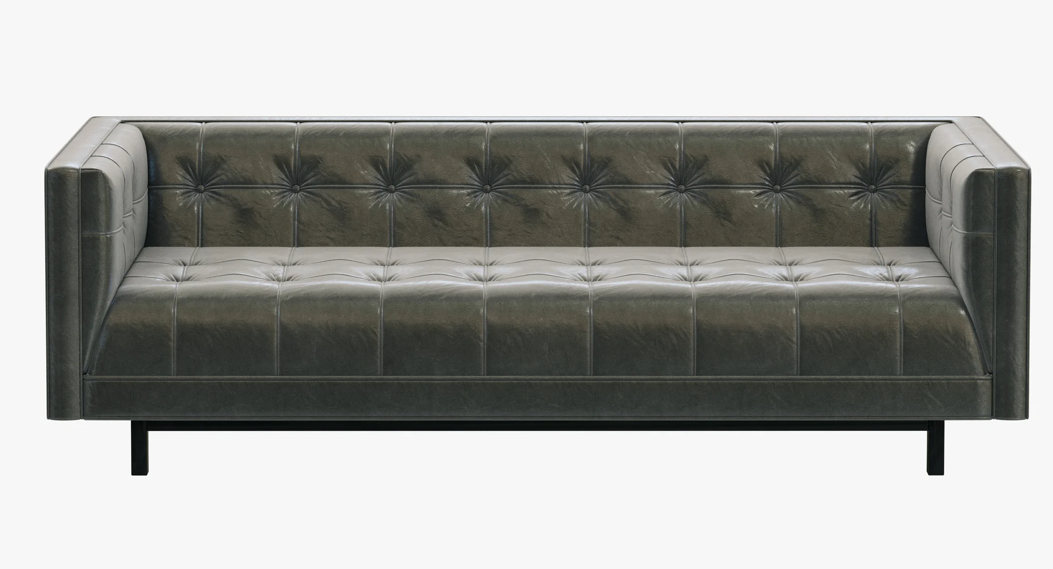 Restoration Hardware Madison Leather Sofa — 3D model preview 12