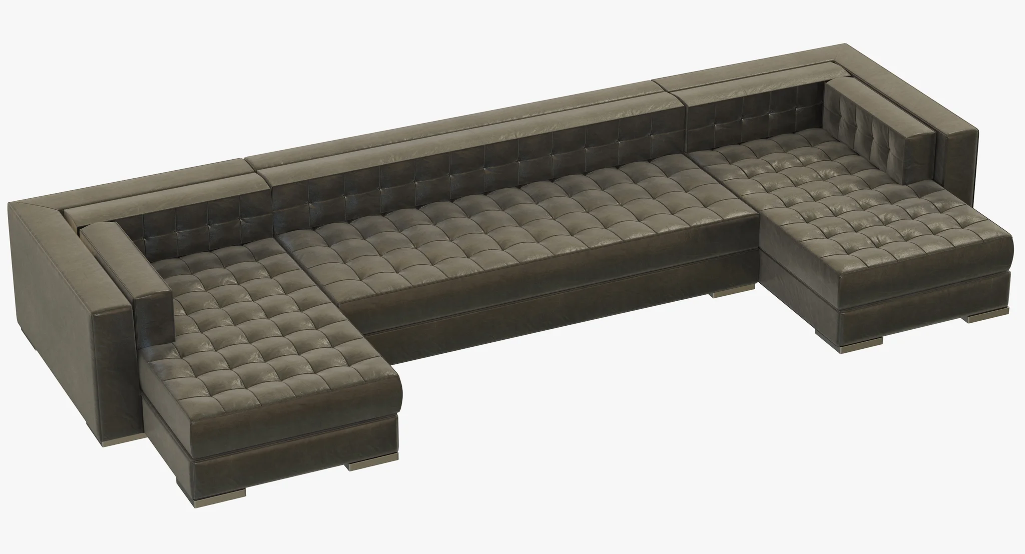 RH Modern Metropolitan U Chaise Sectional — 3D model preview 2