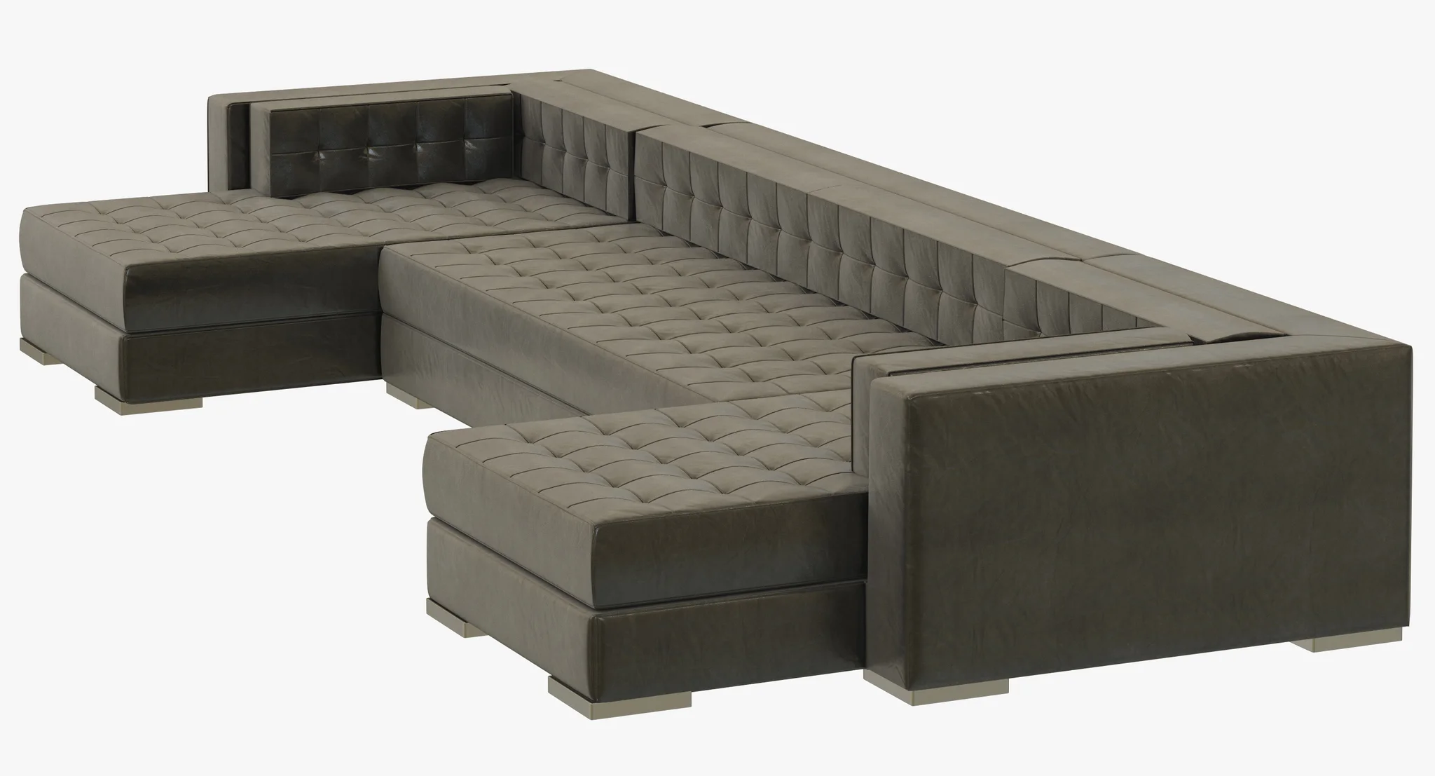 RH Modern Metropolitan U Chaise Sectional — 3D model preview 6