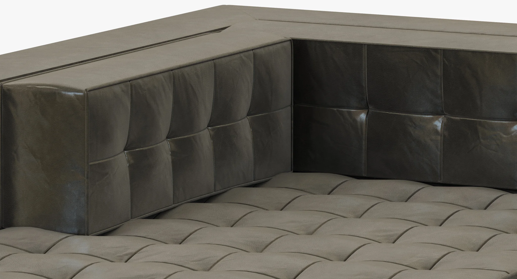 RH Modern Metropolitan U Chaise Sectional — 3D model preview 7