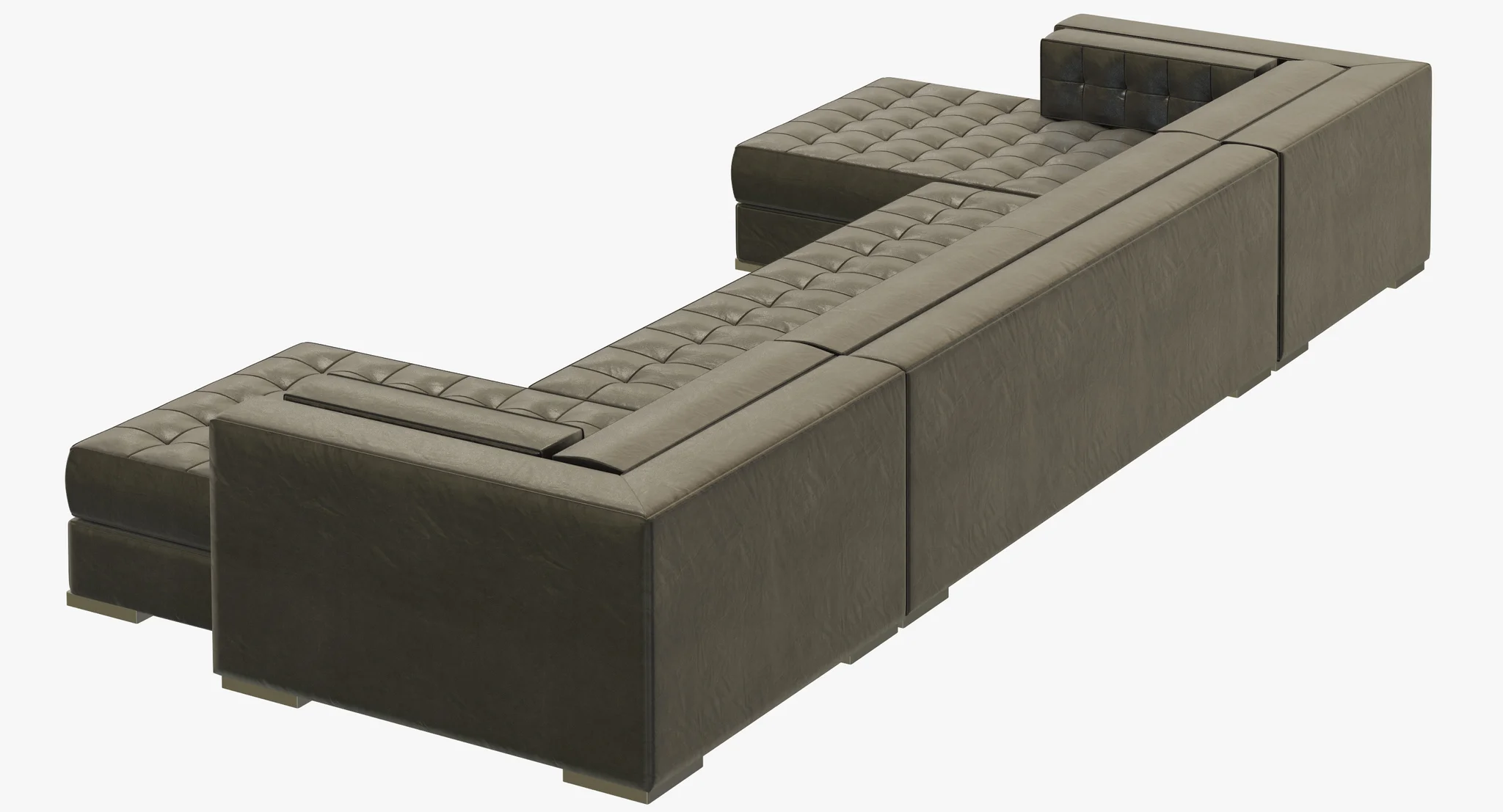 RH Modern Metropolitan U Chaise Sectional — 3D model preview 8