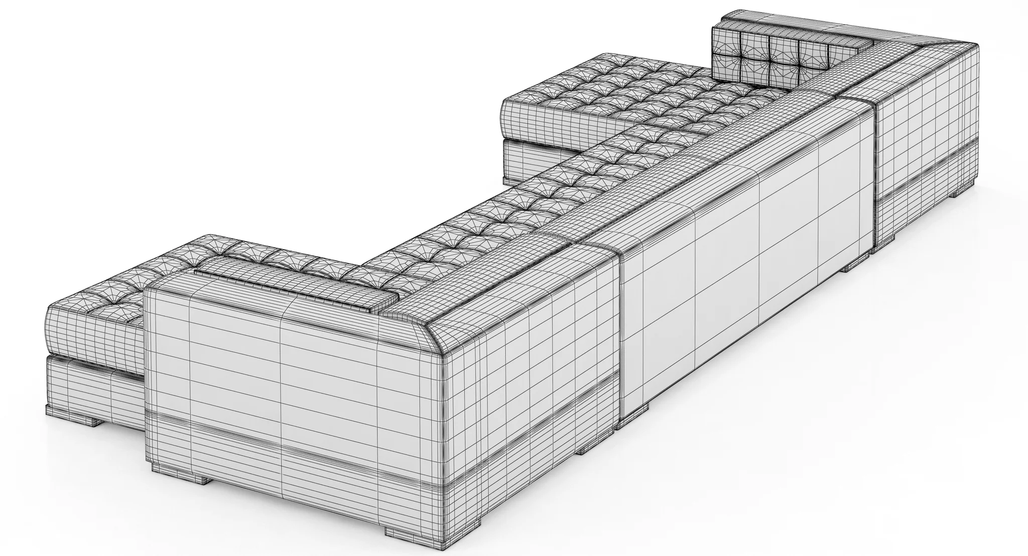 RH Modern Metropolitan U Chaise Sectional — 3D model preview 9