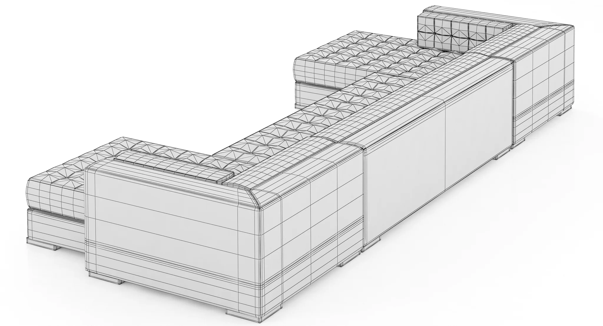 RH Modern Metropolitan U Chaise Sectional — 3D model preview 10