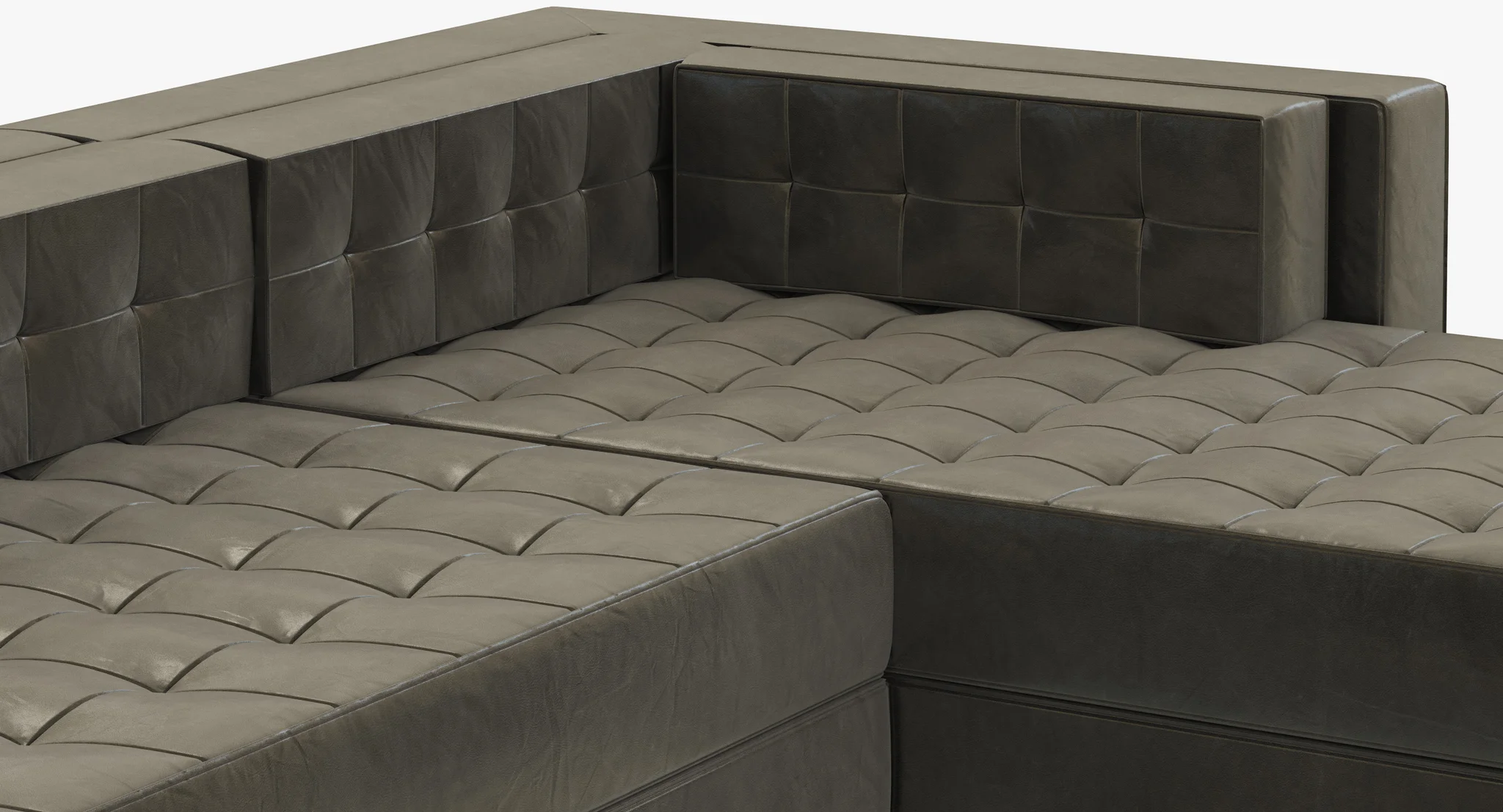 RH Modern Metropolitan U Chaise Sectional — 3D model preview 11