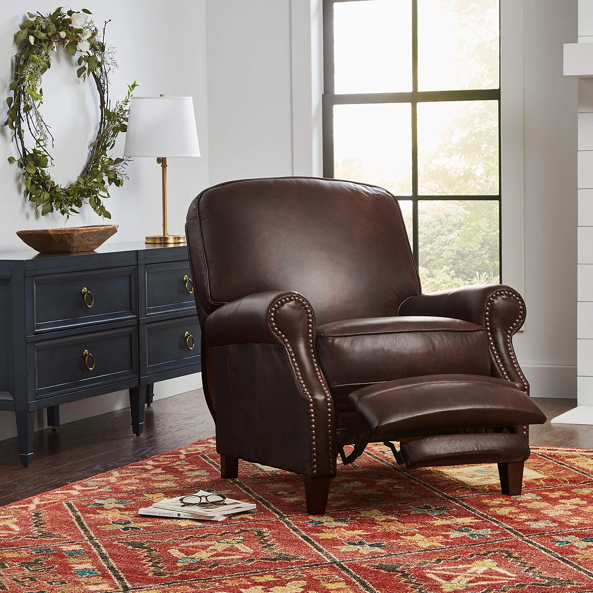 Traditional Rust Trellis Area Rug