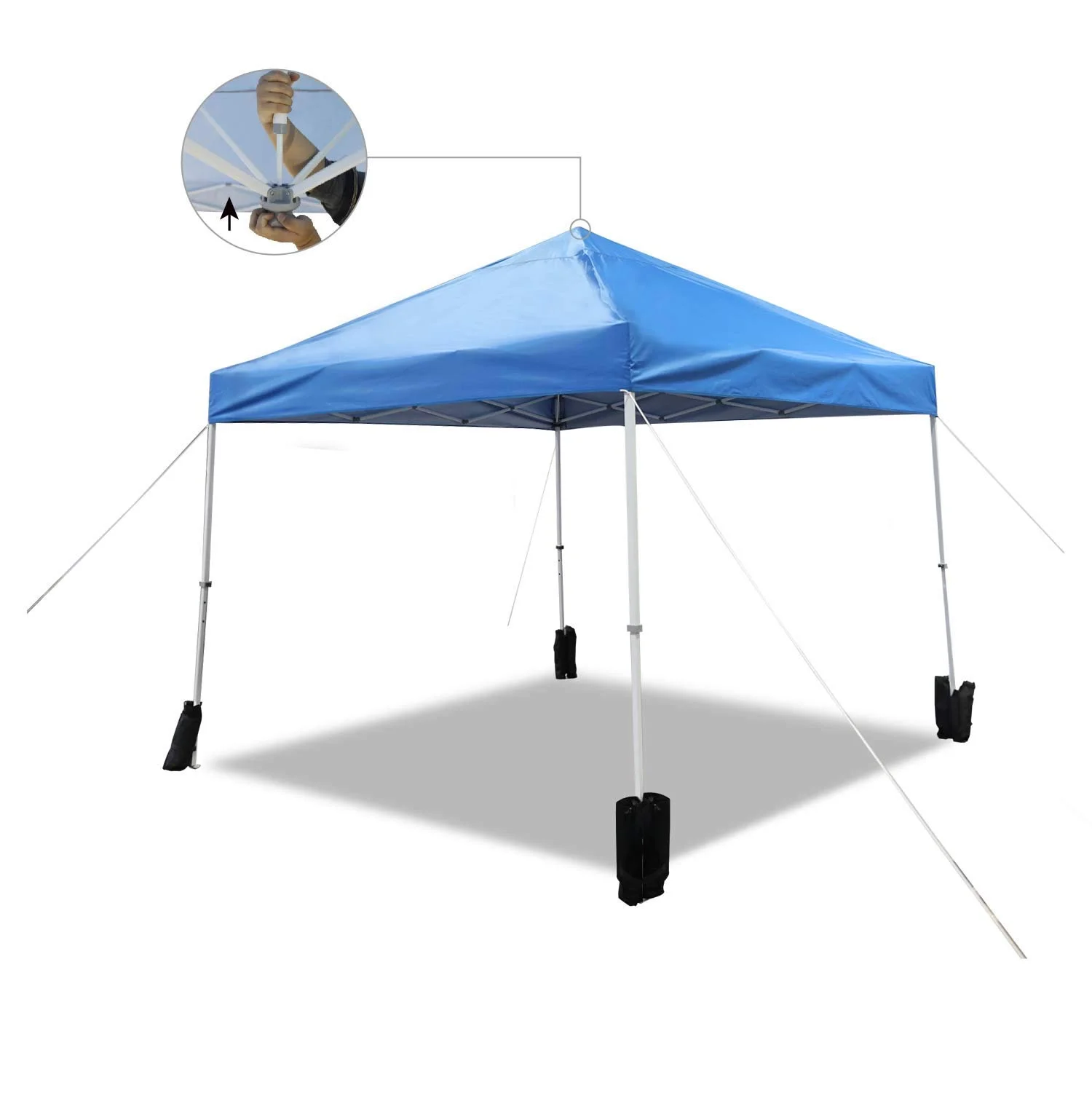 Pop-Up Canopy Tent 10x10 with Weight Bags and Guy Ropes