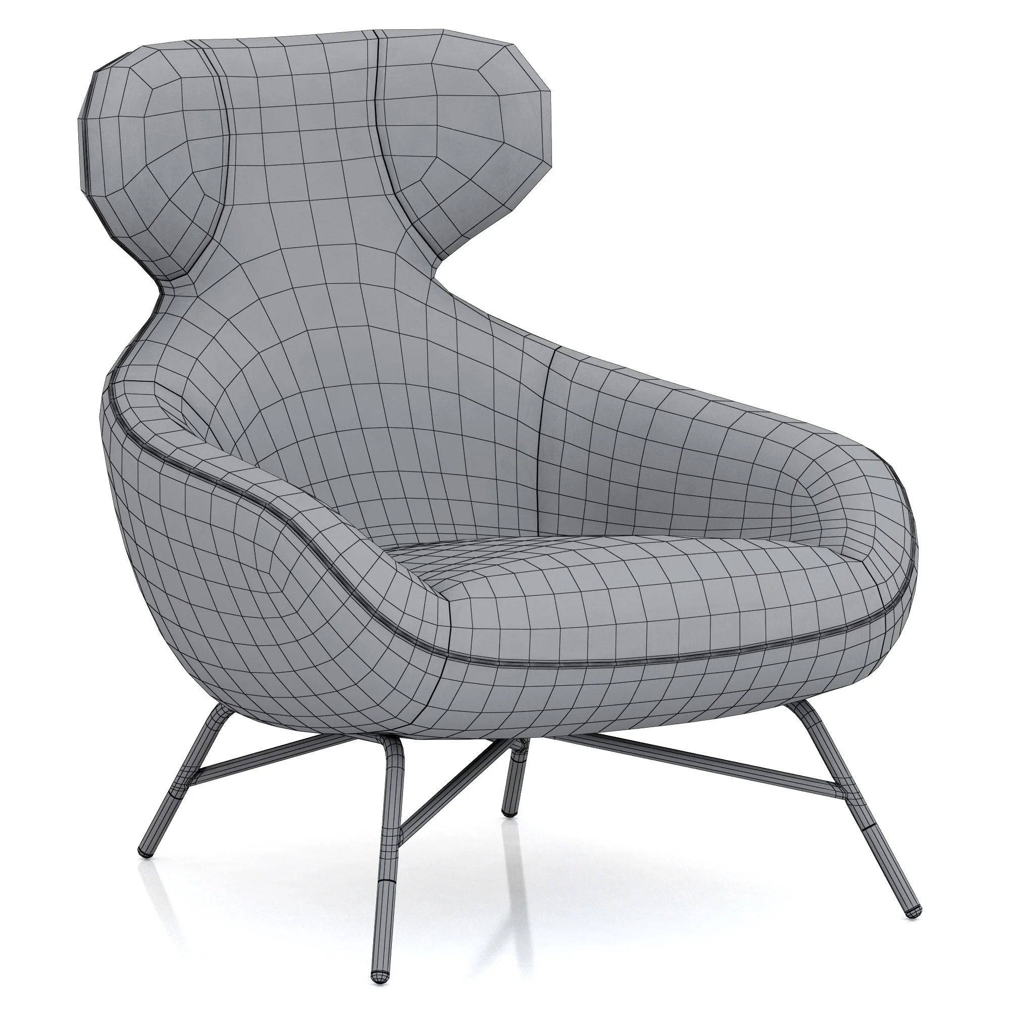 Roche Bobois SPOUTNIK LOUNGE ARMCHAIR — 3D model preview 7