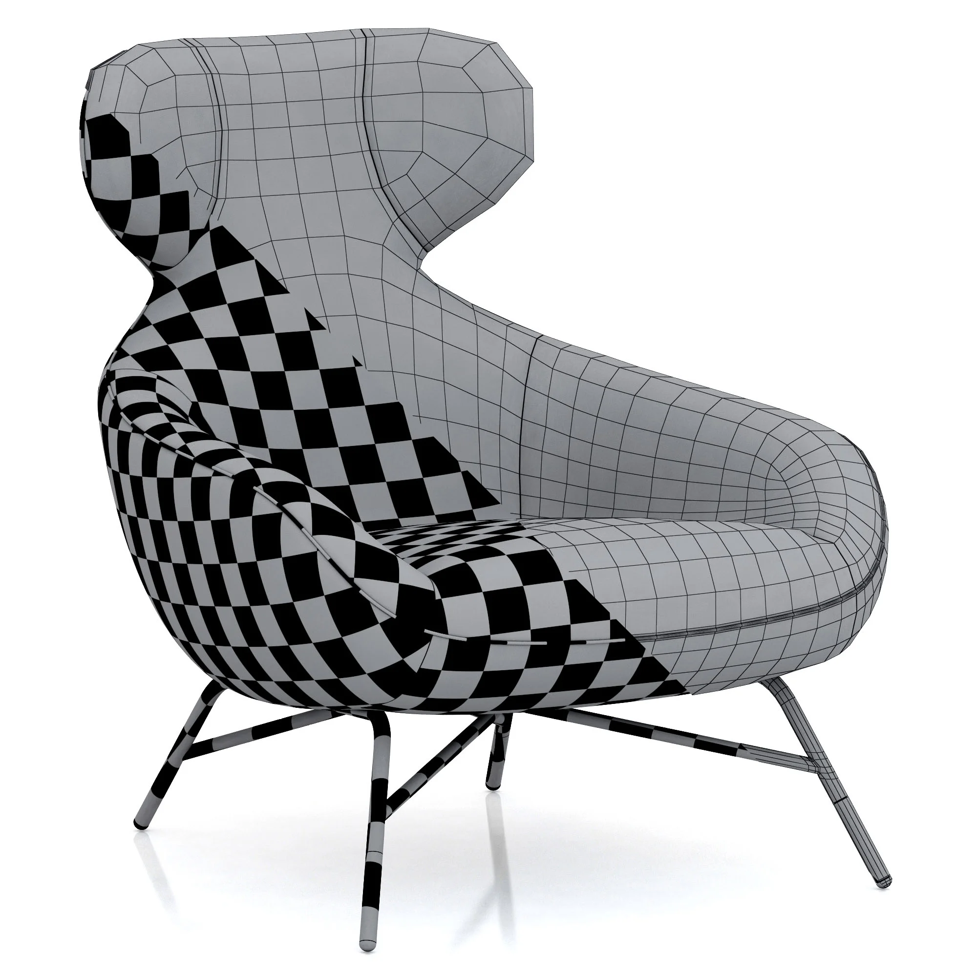 Roche Bobois SPOUTNIK LOUNGE ARMCHAIR — 3D model preview 8