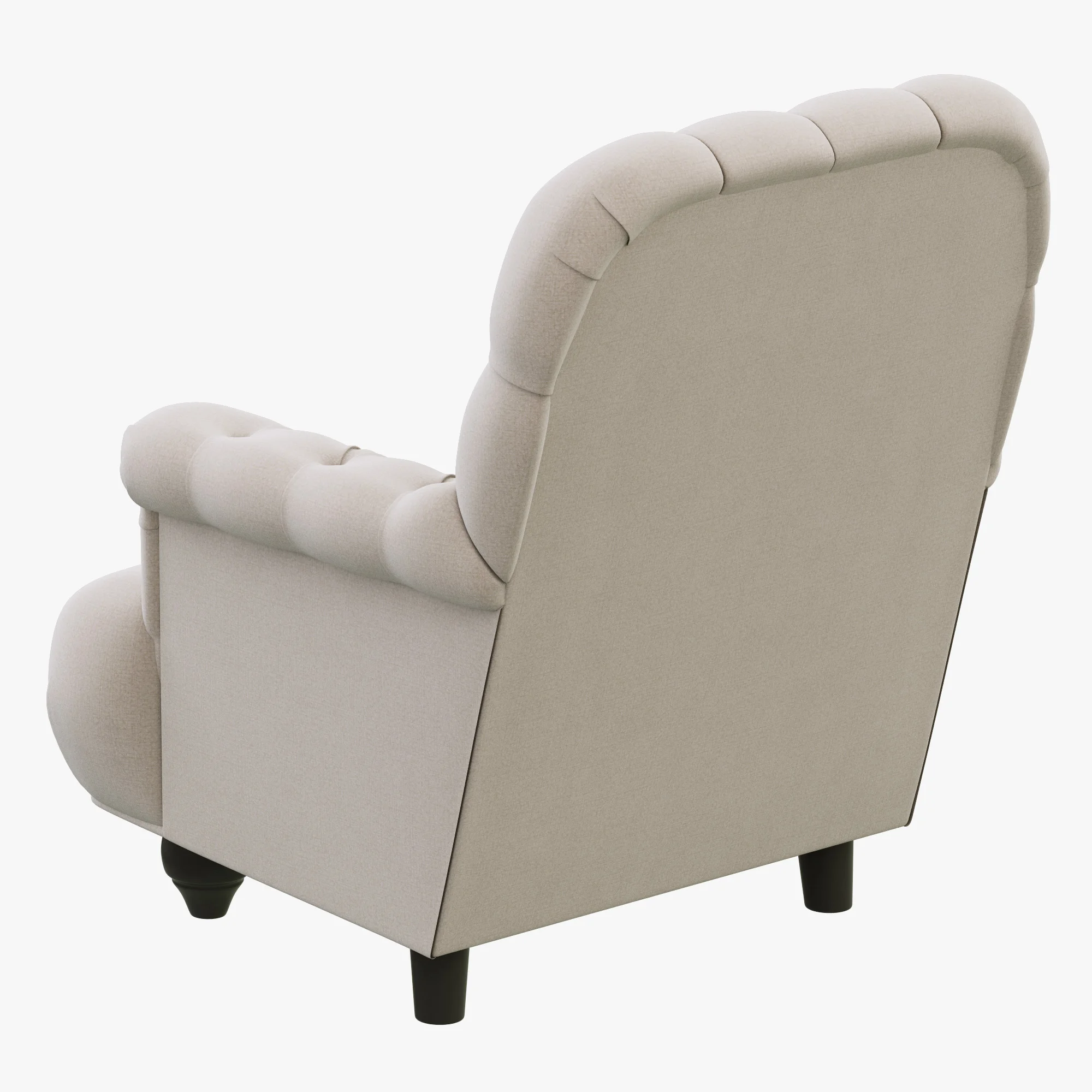 Restoration Hardware 1860 Napoleonic Tufted Upholstered Chair — 3D model preview 5